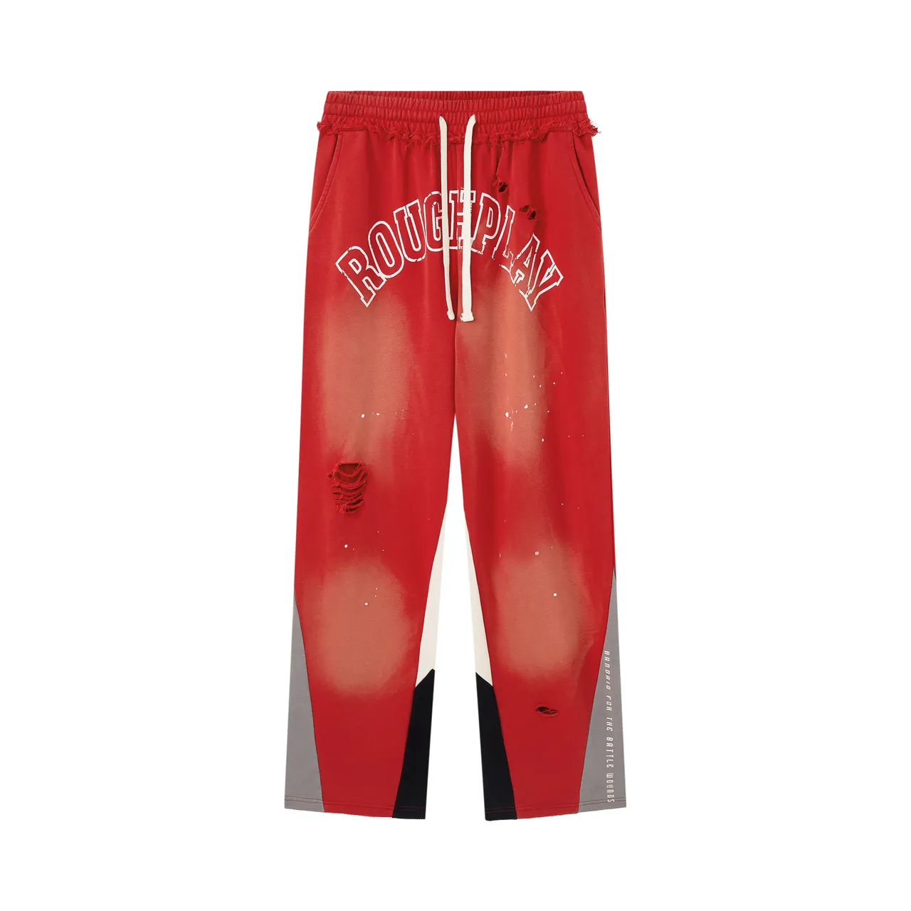Roughplay Distressed Color-Blocked Sweatpants