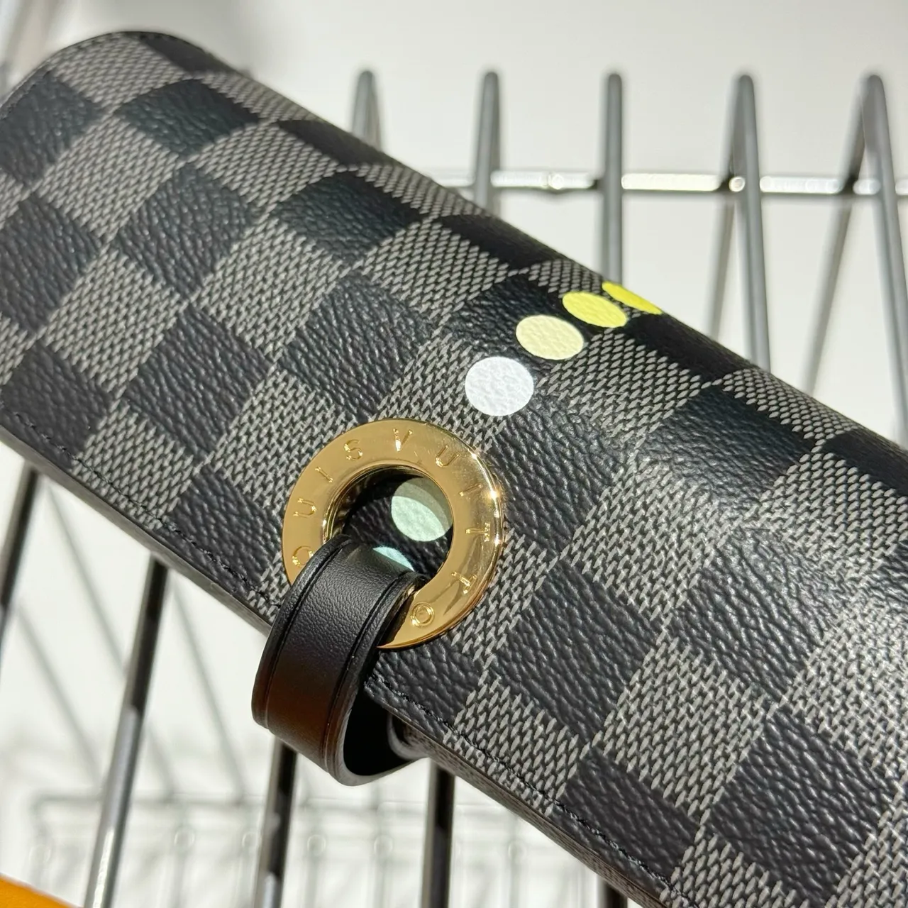 Louis Vuitton Black Gray Damier Graphite Canvas Cylindrical Roll-Up Silhouette Handbag