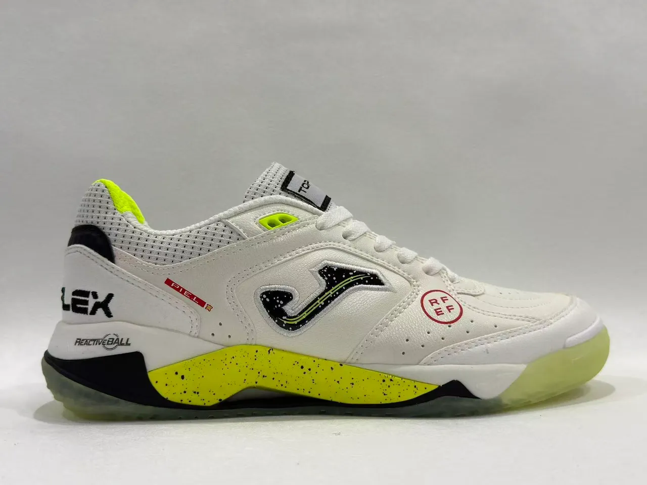 Joma White Yellow Low-Top Lace-Up Perforated Mesh Upper Sneakers
