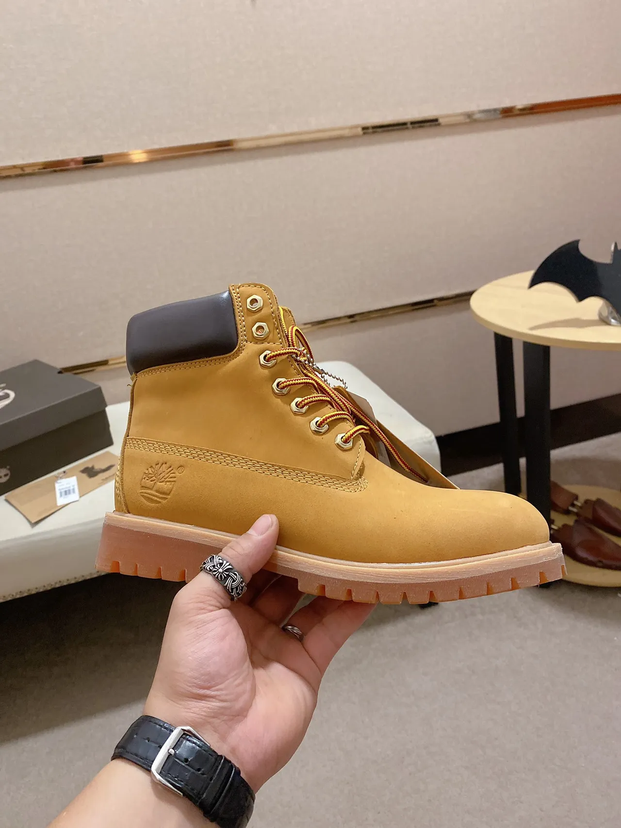 Timberland Premium 6-Inch Wheat Nubuck Work Boot