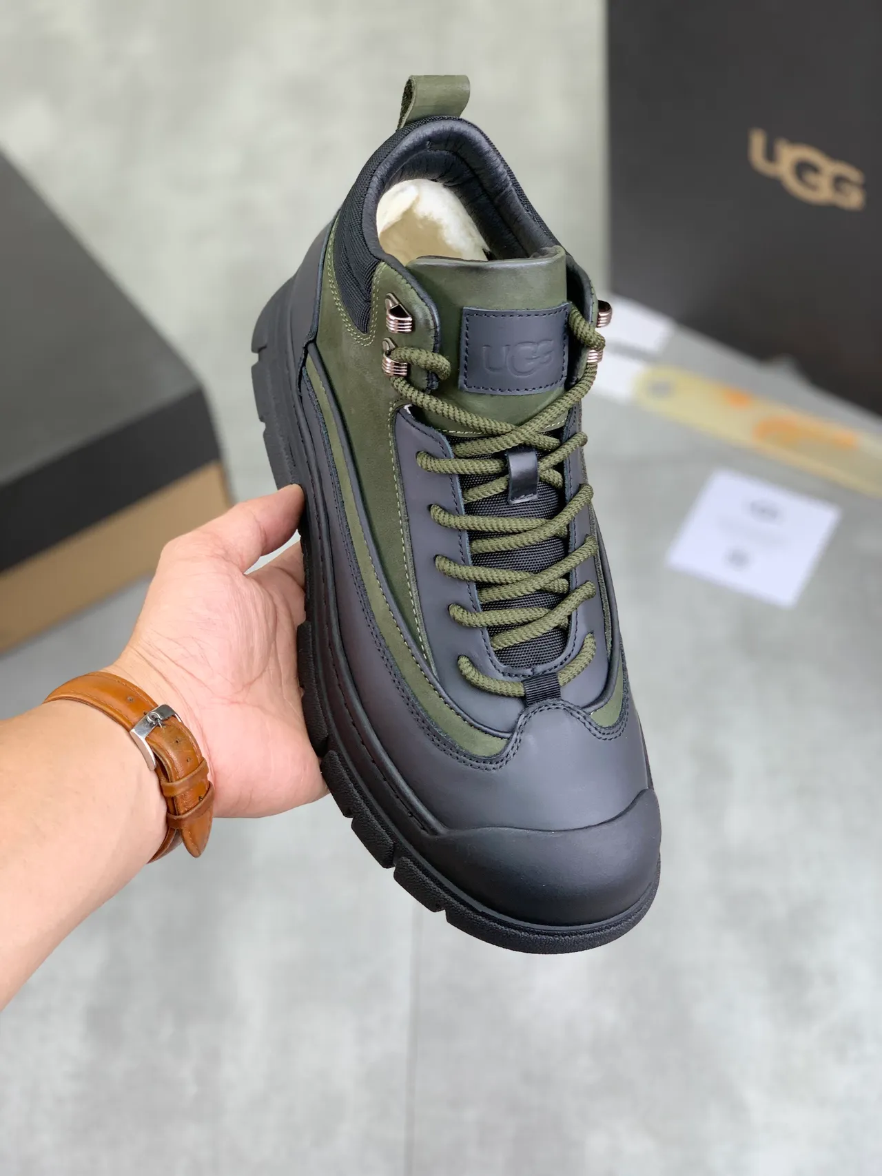 UGG Army Green and Black Utility Hiking Boot