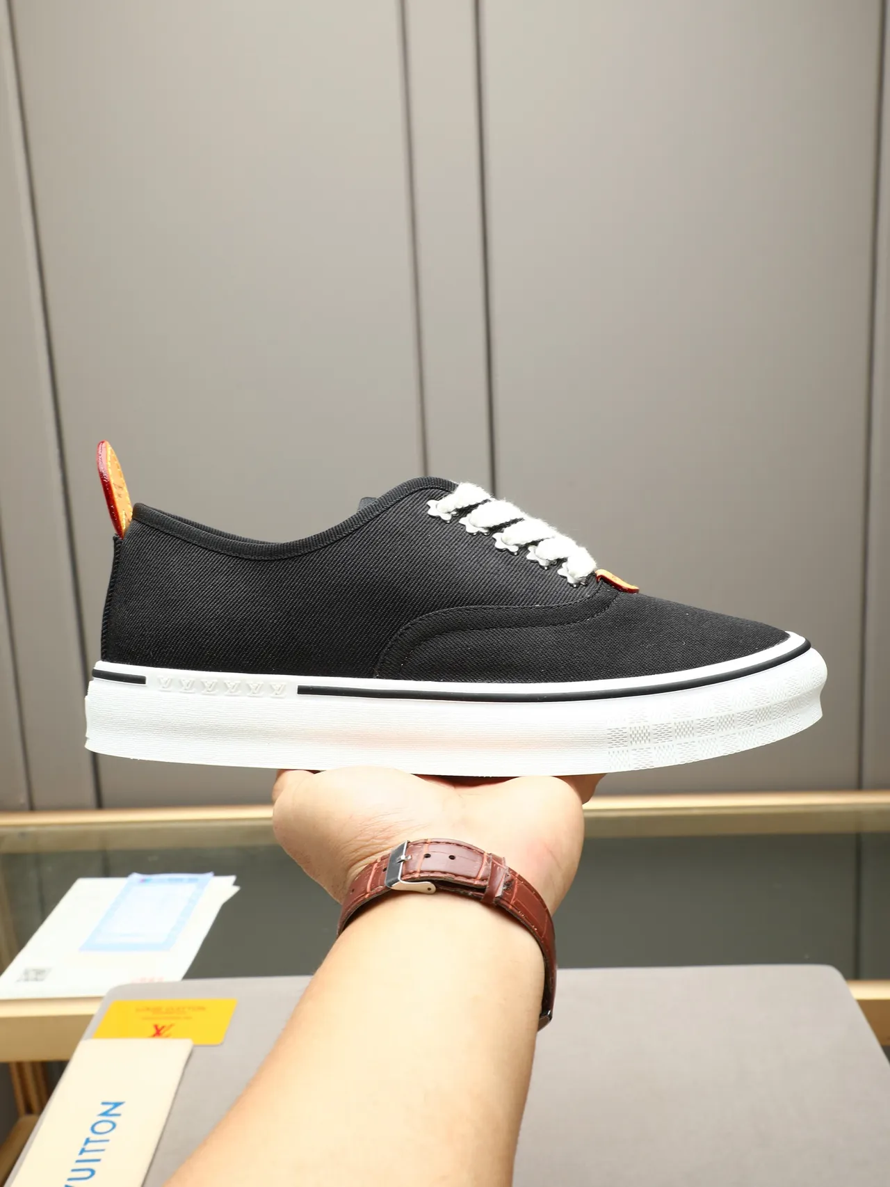 Vans Black White Canvas Upper Laces Lifestyle Sneakers
