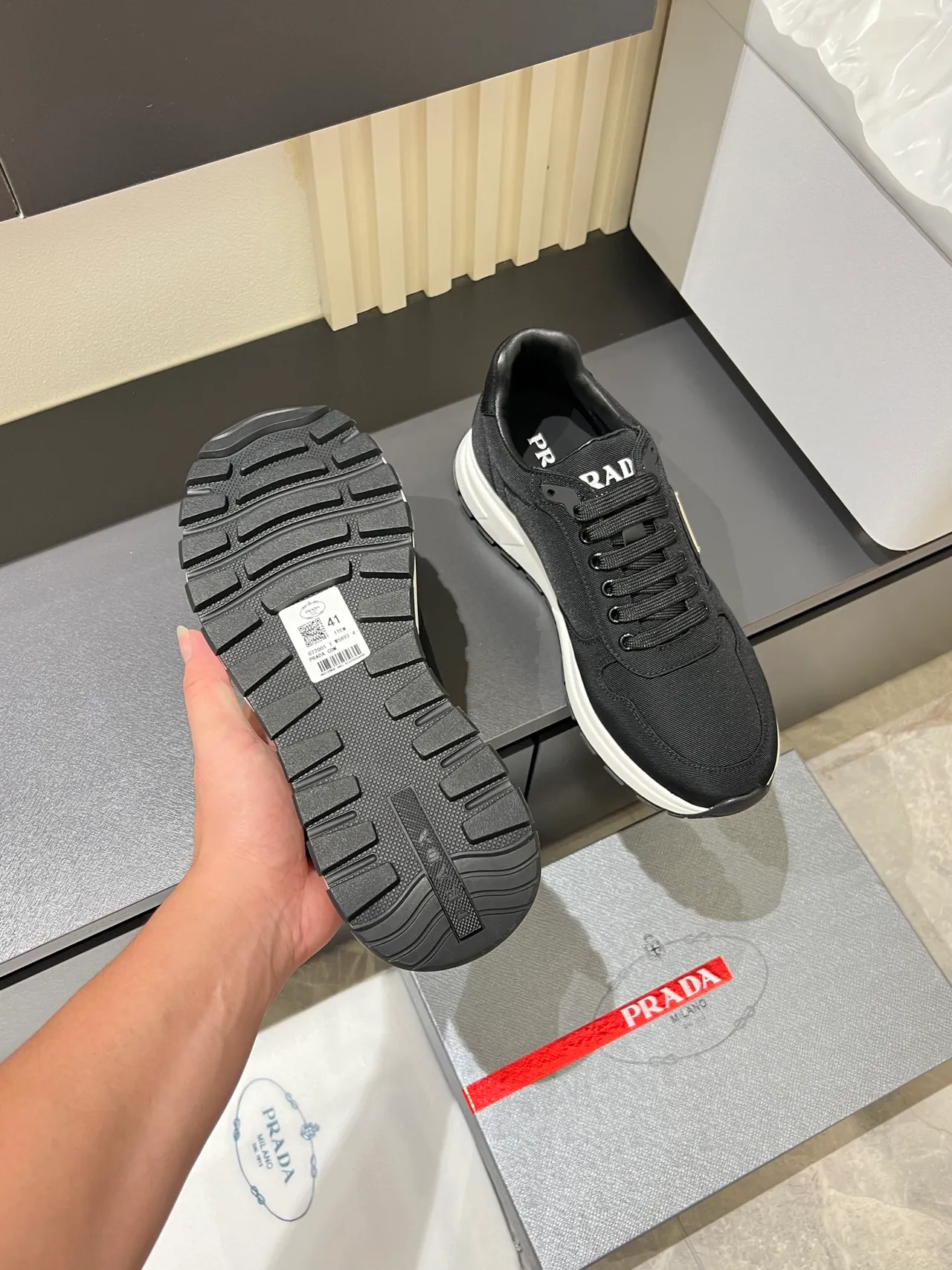 Prada Cloudbust Black Textile Lifestyle Sneakers