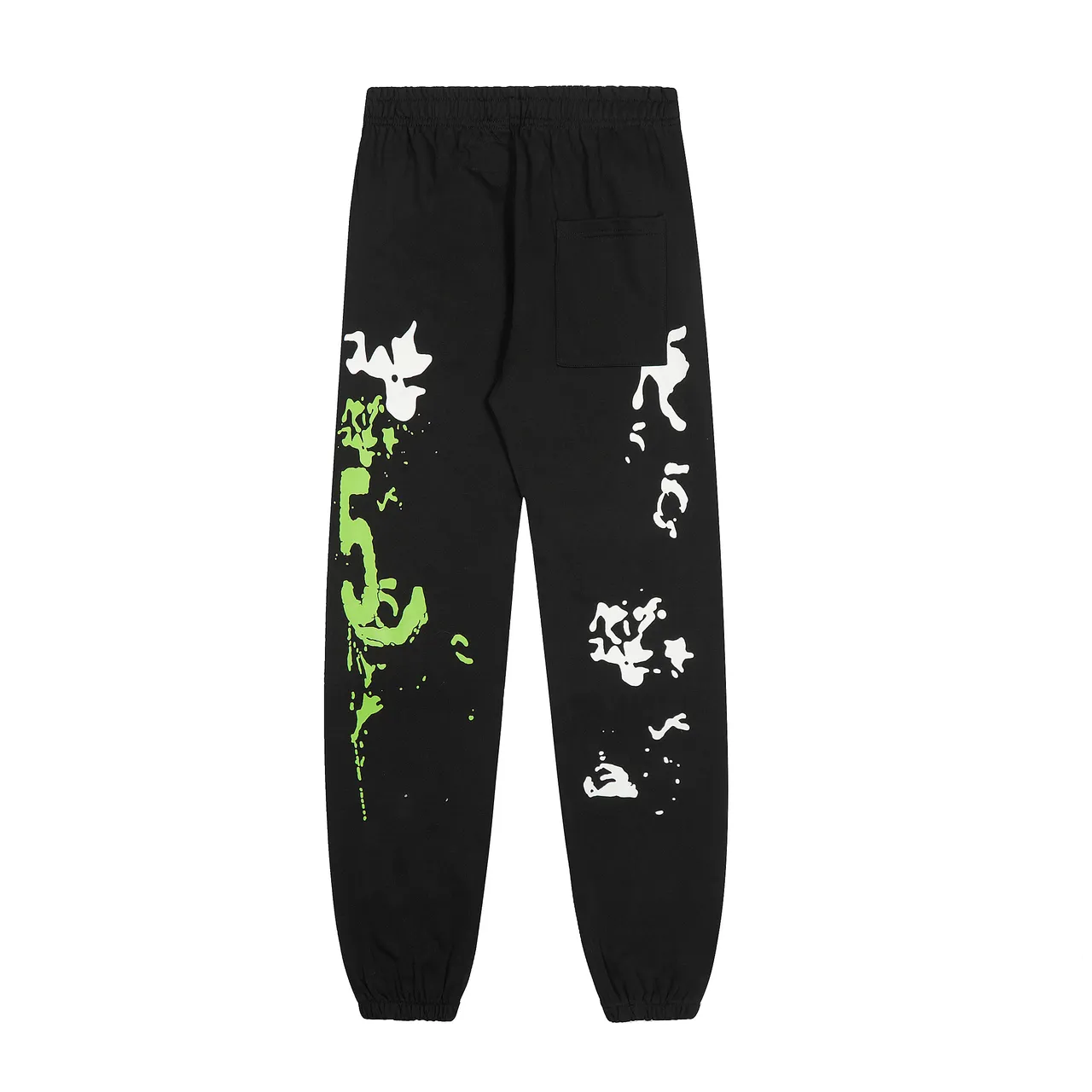 Black and Neon Green Graphic Print Tracksuit