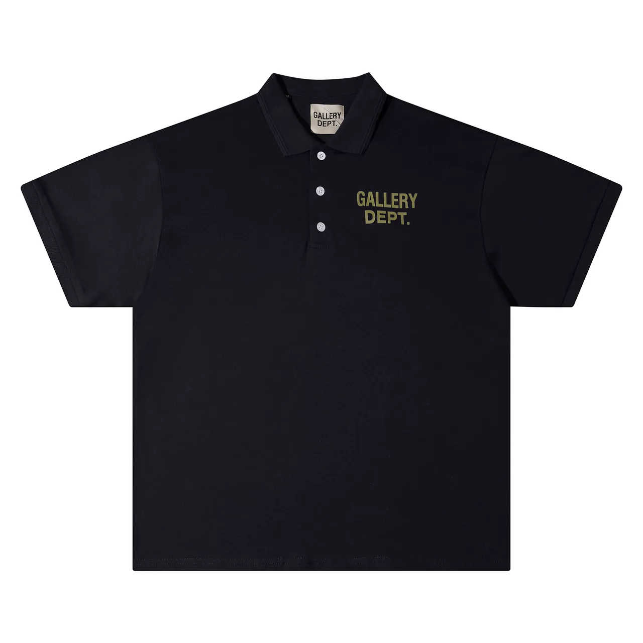 Gallery Dept Embroidered Logo Black Navy Polo Shirt