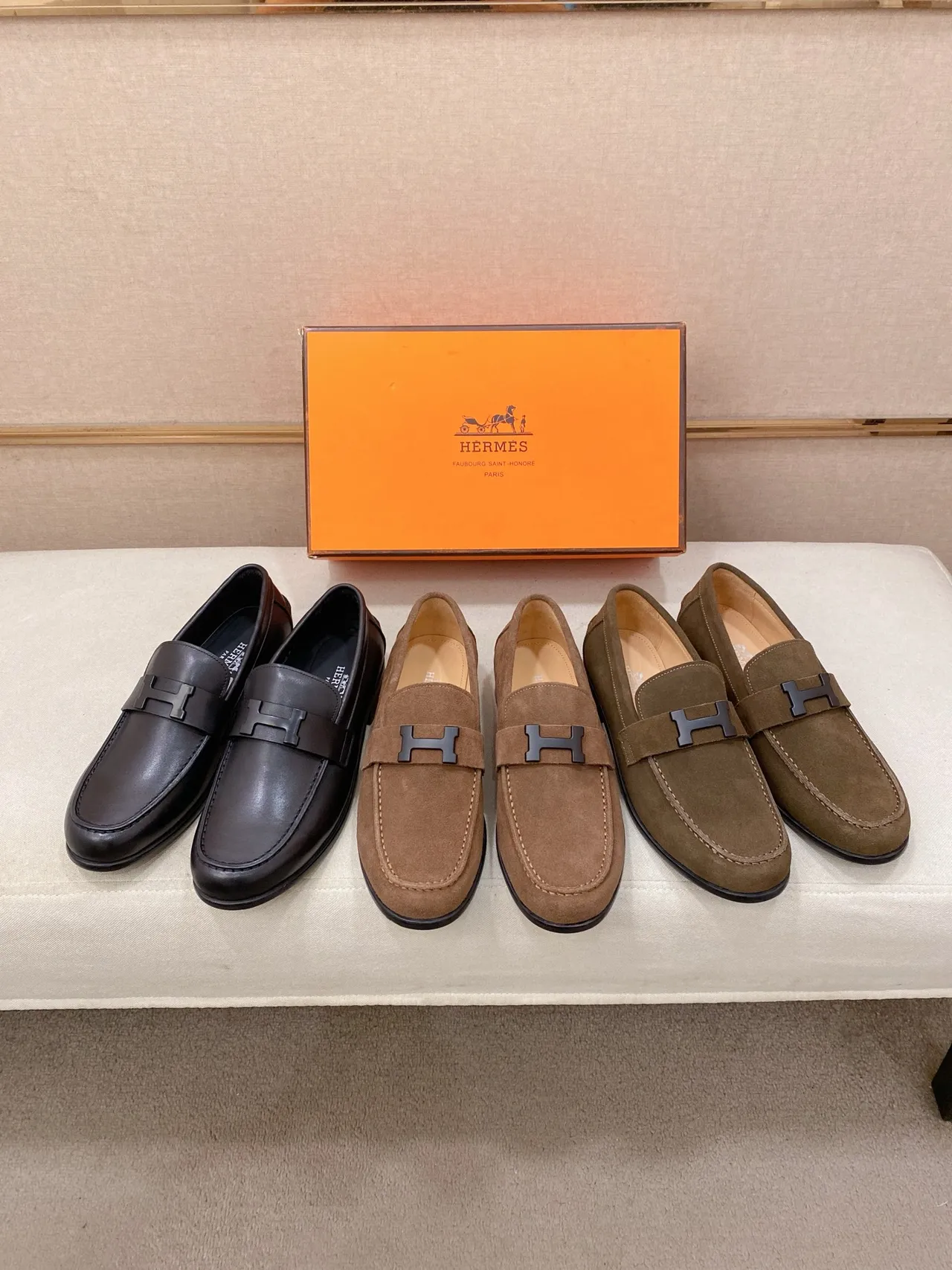 Hermès H-Loafer Black Leather Loafer