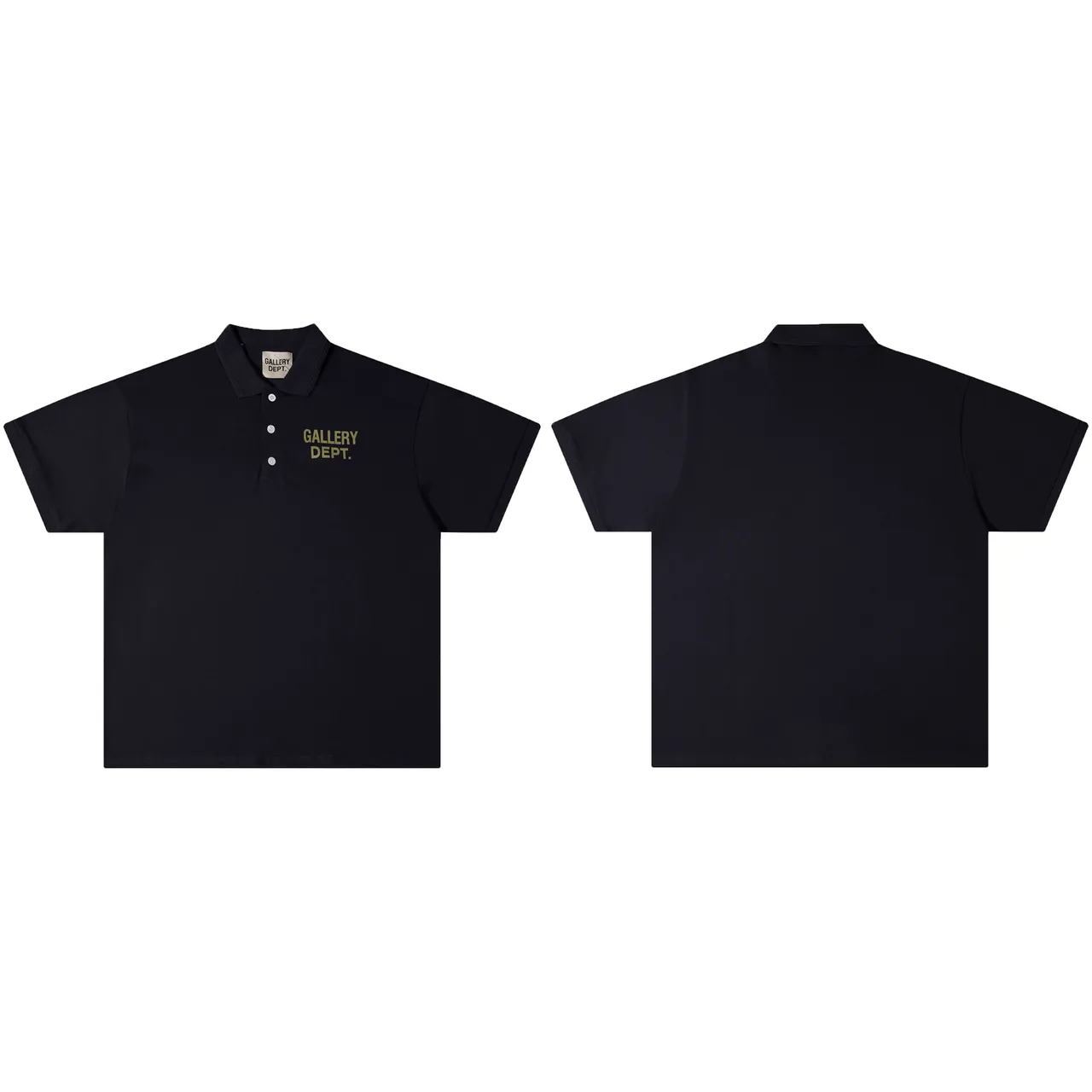 Gallery Dept Embroidered Logo Black Navy Polo Shirt
