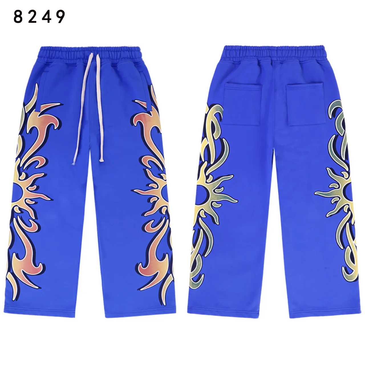 Graphic-Print Flame Motif Tracksuit