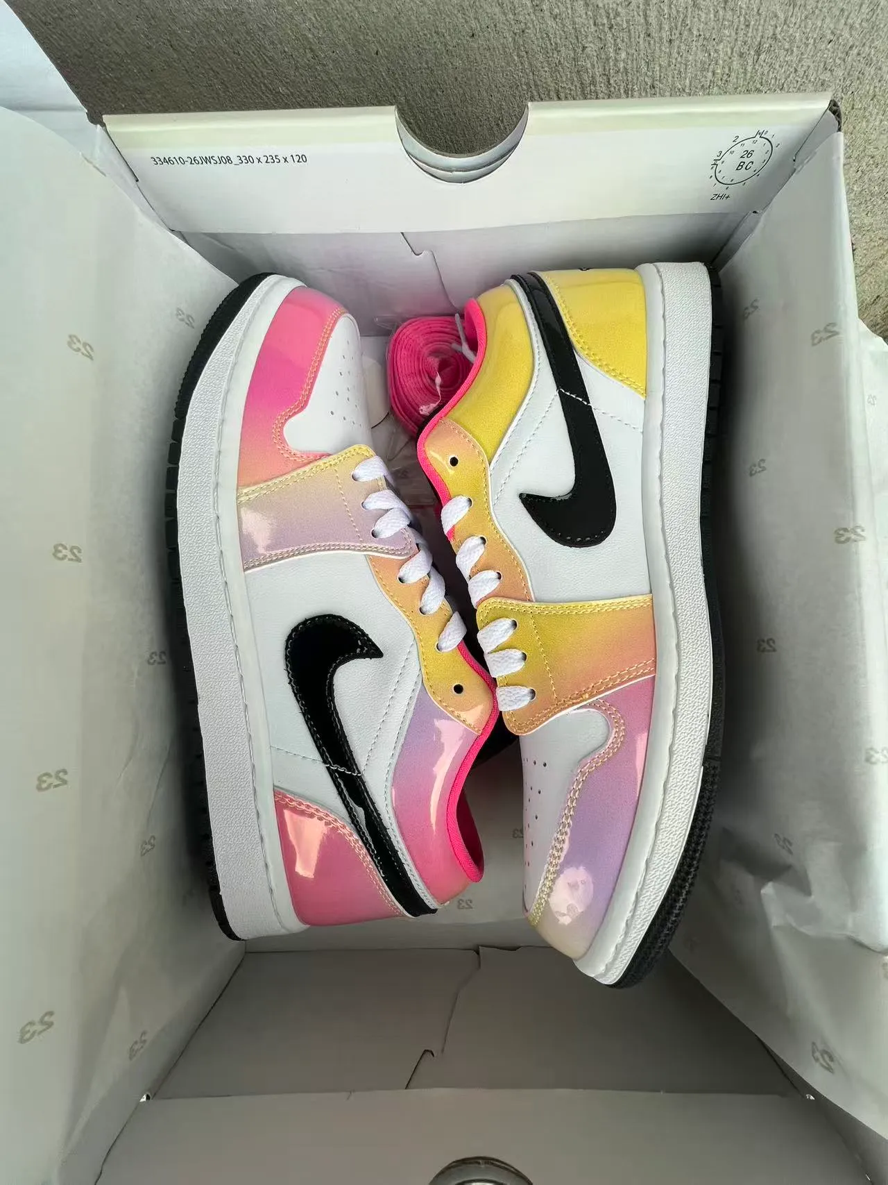 Nike Air Jordan 1 Low Iridescent Gradient Lifestyle Sneakers