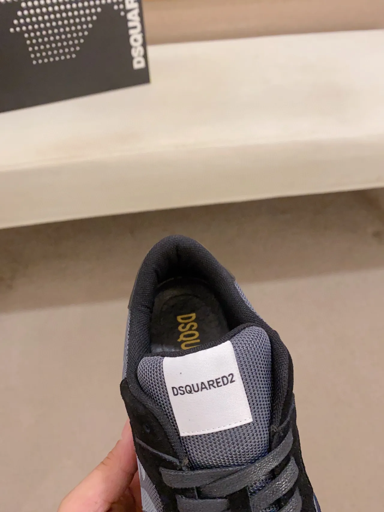 Dsquared2 ICON Black Gray Blue Chunky Sneakers