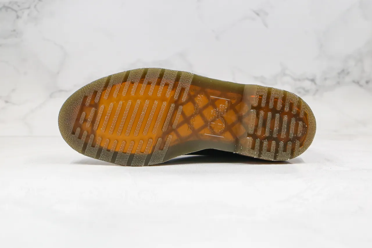 Dr. Martens Chelsea Boot Black Yellow Smooth Leather Welt Stitching Chelsea Boots