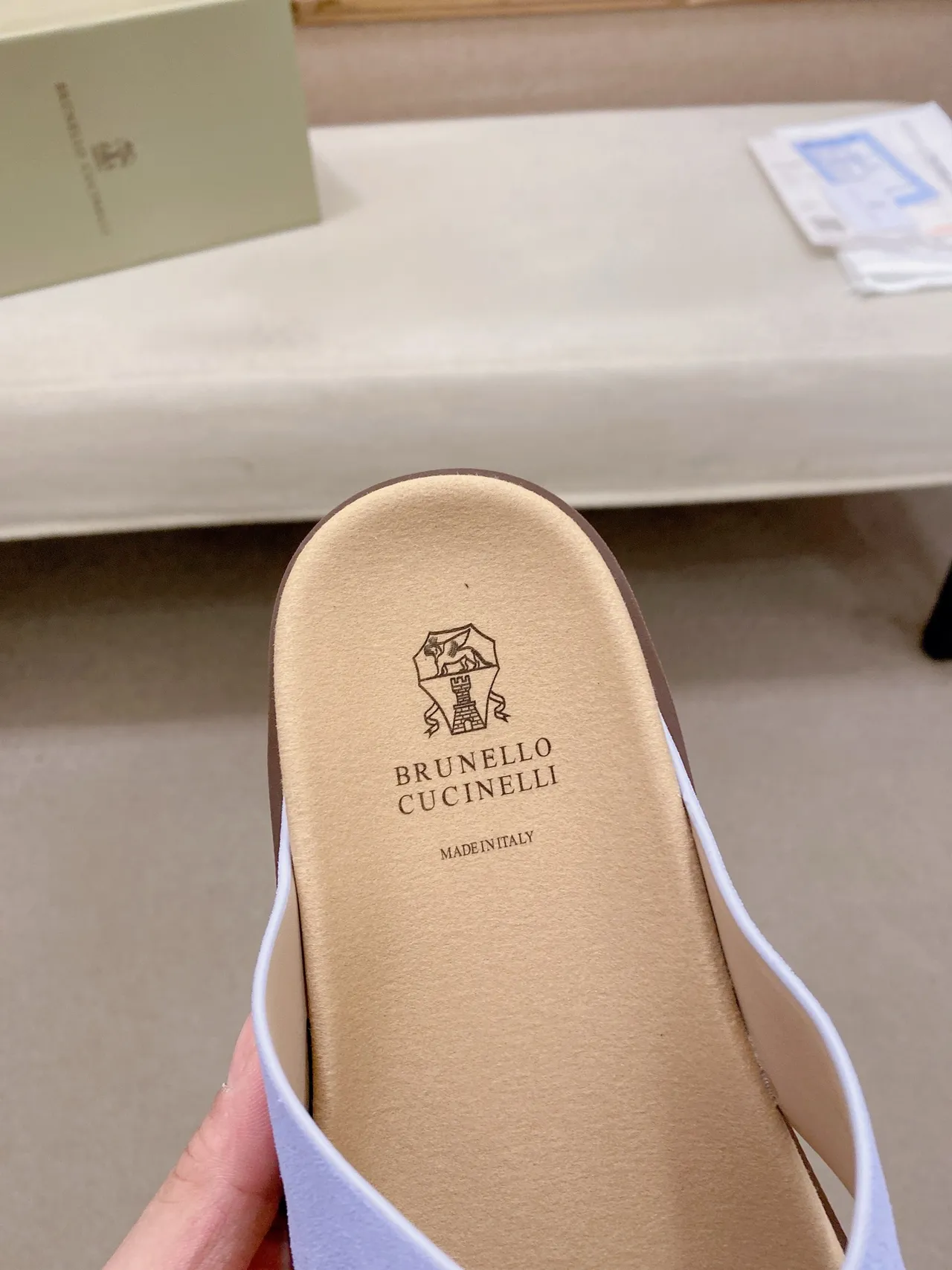 Brunello Cucinelli Crisscross Strap Flat Slide Casual Sandals