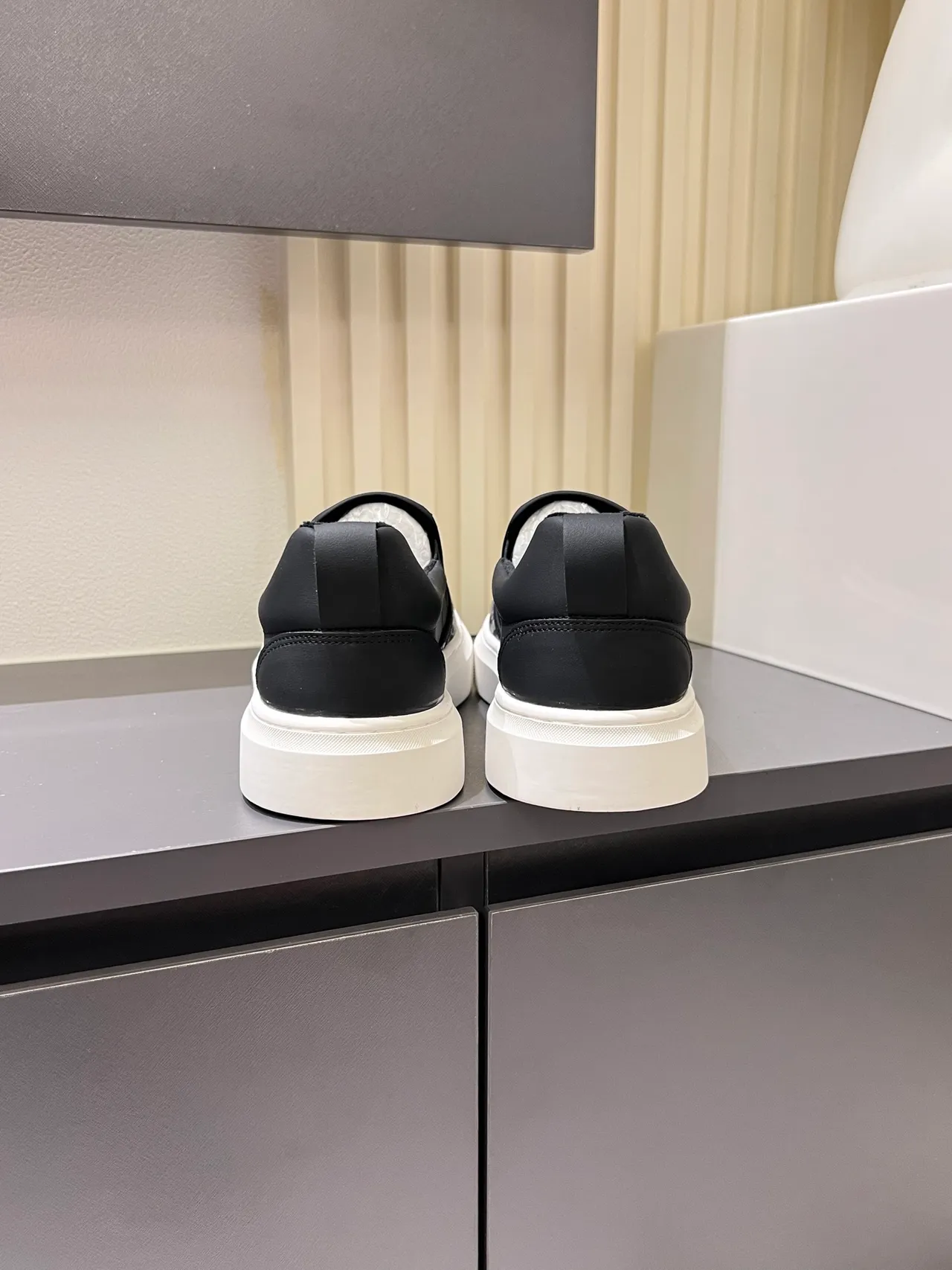 Dior Black White Monogrammed Textile Upper Leather Heel Counter Lifestyle Sneakers