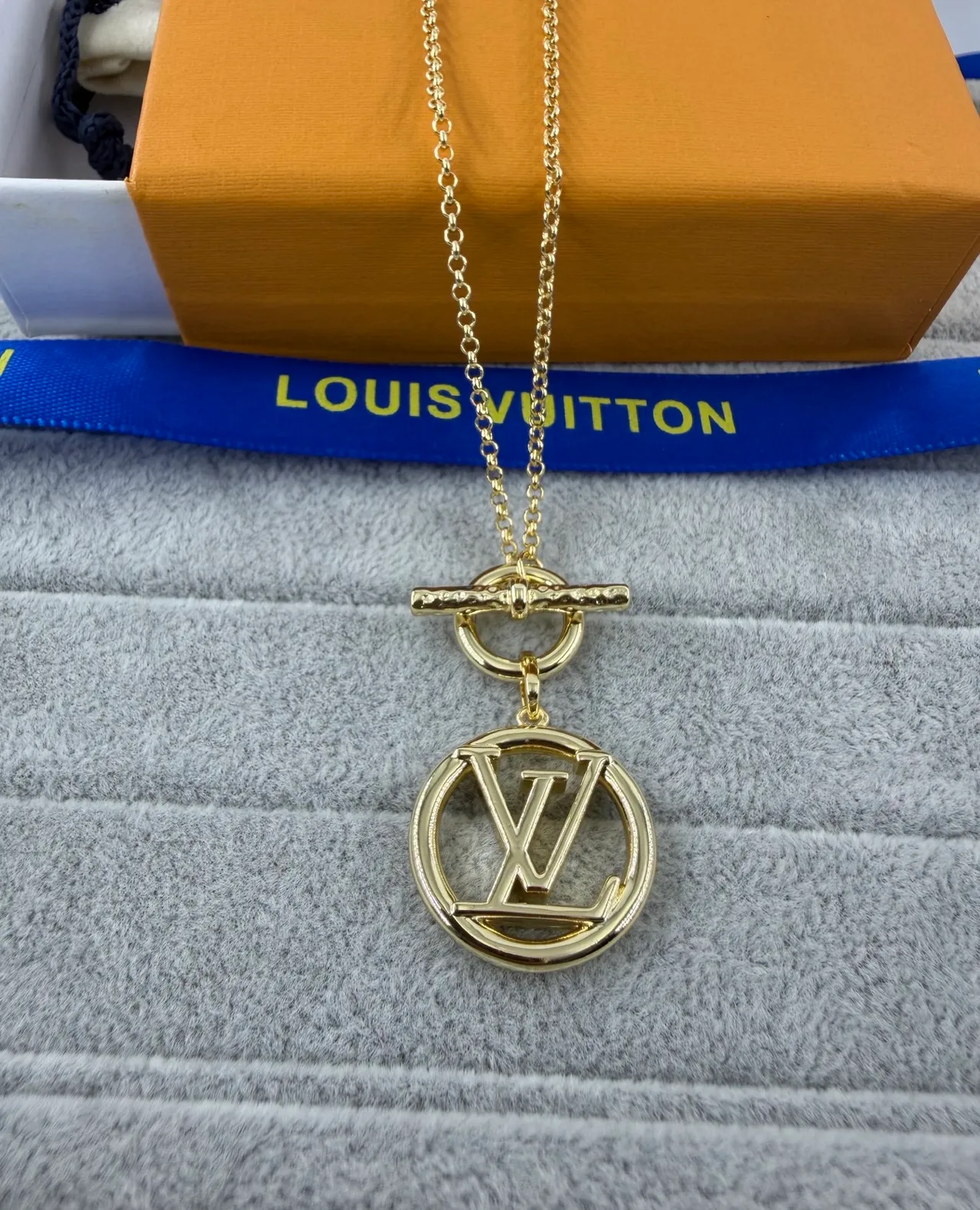 Louis Vuitton Circular LV Monogram Toggle Clasp Necklace
