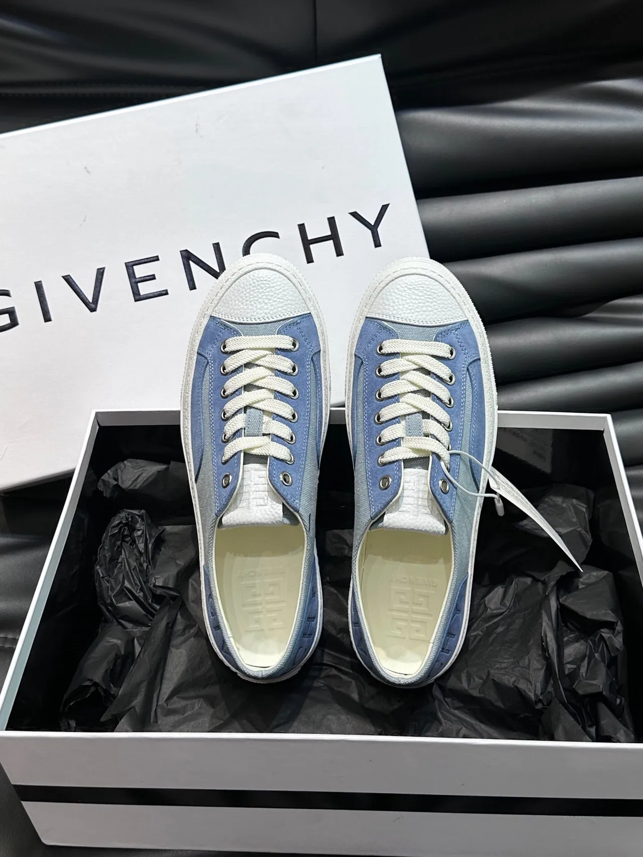 Givenchy Canvas and Suede Low-Top Lifestyle Sneakers