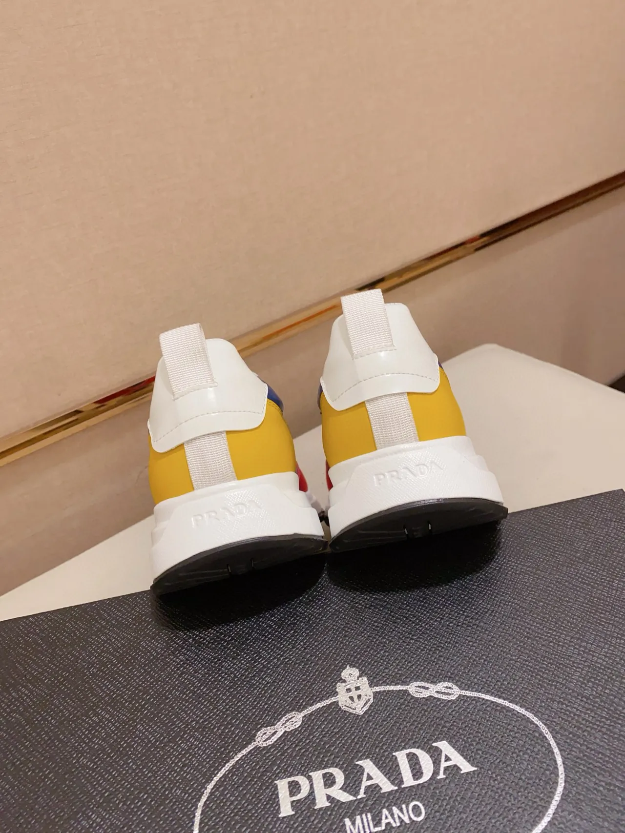 Prada Cloudbust Color-Block Leather and Suede Lifestyle Sneakers