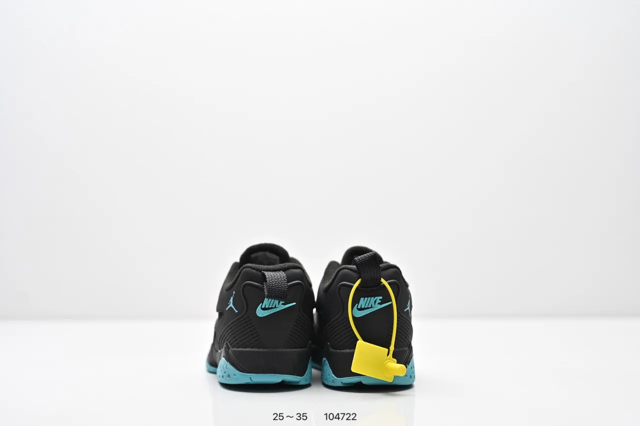 Air Jordan Black Orange Low-Top Layered Synthetic/mesh Upper Sneakers