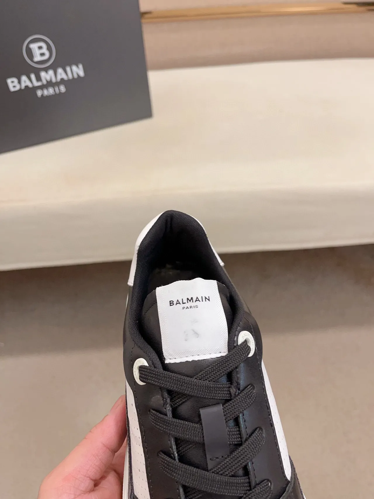 Balmain B-Court Black White Gray Lifestyle Sneakers