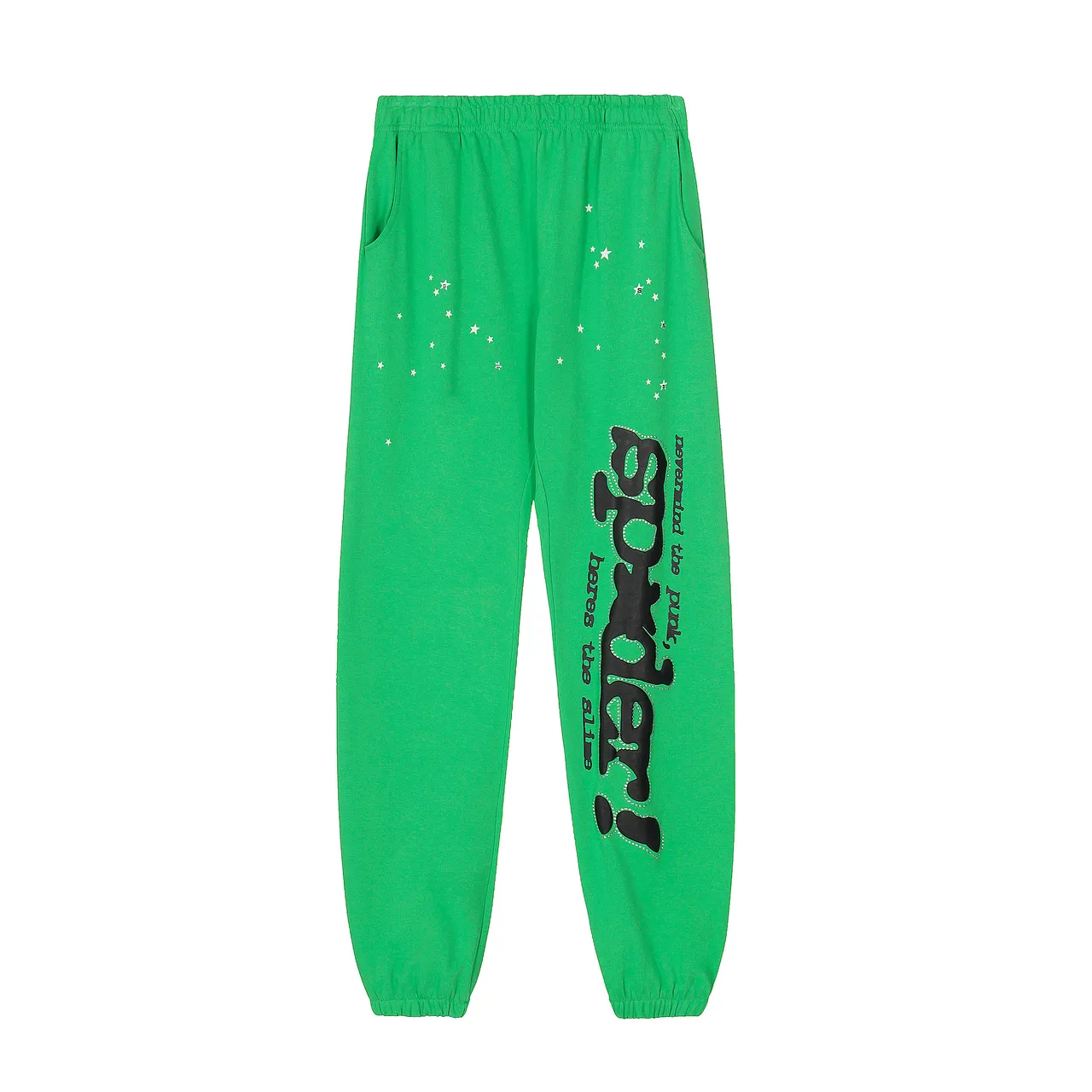Sp5der Green Black Graphic-Print Oversized Fit Tracksuit