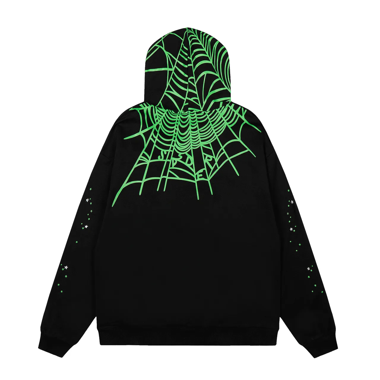 Black Green Graphic-Print Hooded Tracksuit
