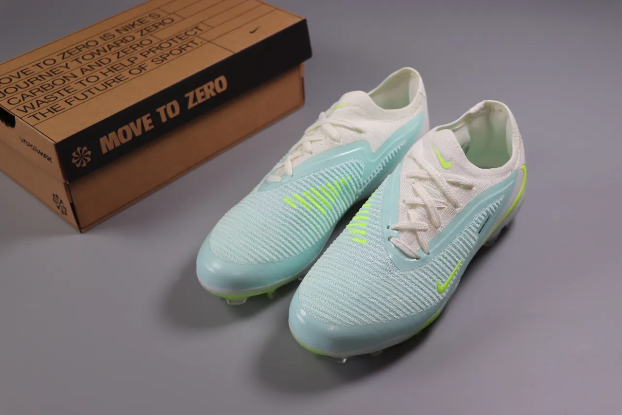Nike Pink Green Low-Cut Synthetic Overlay Cage Artificial-Grass Soccer Shoes