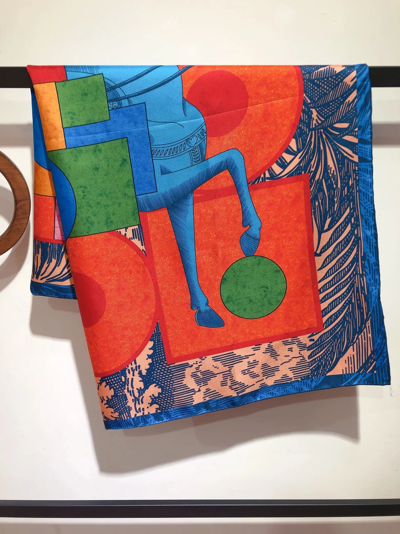 Hermès Multicolor Square Bold Graphic Print Silk Scarf