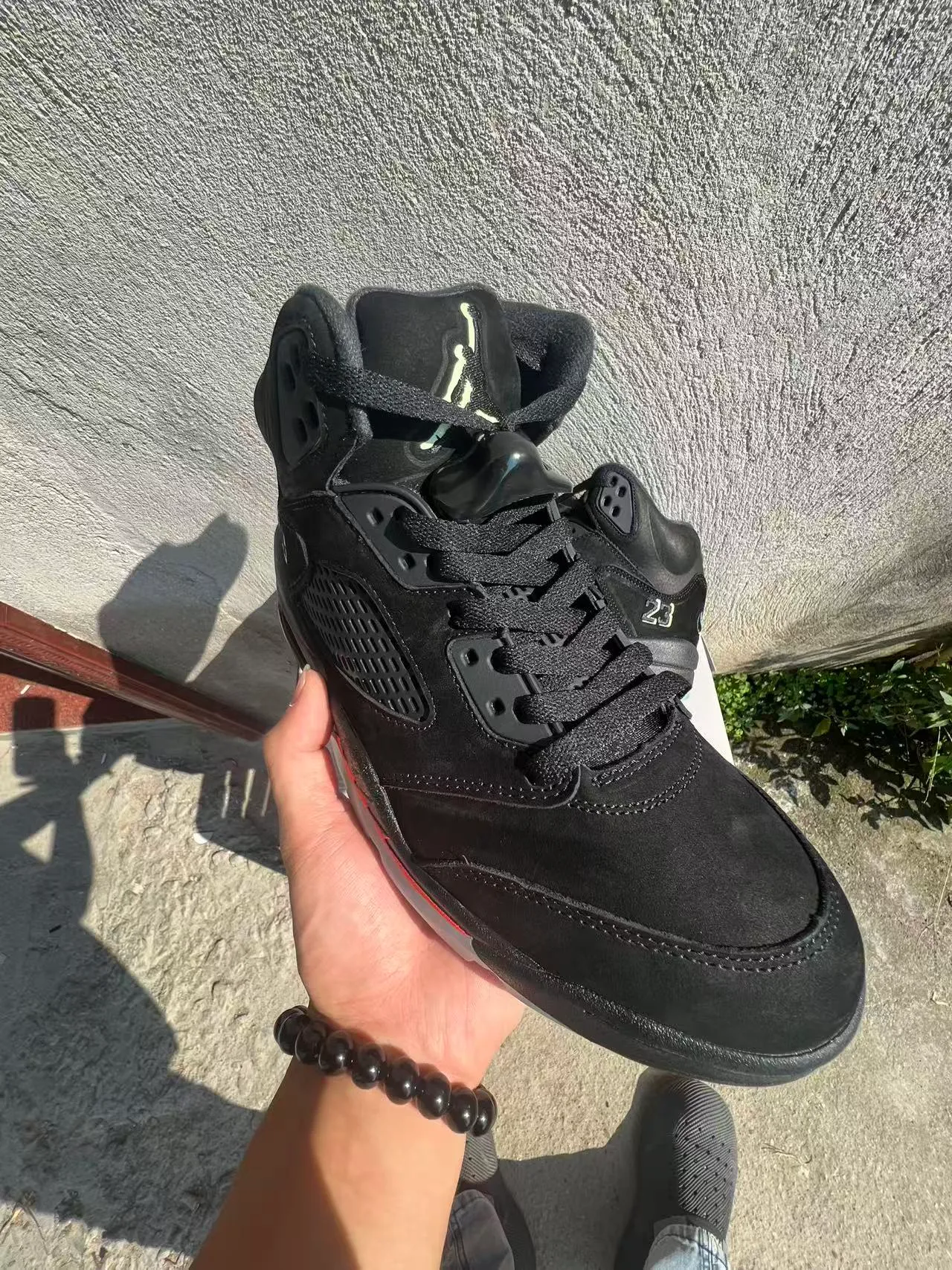 Air Jordan 5 Black Red Flame Basketball Shoes