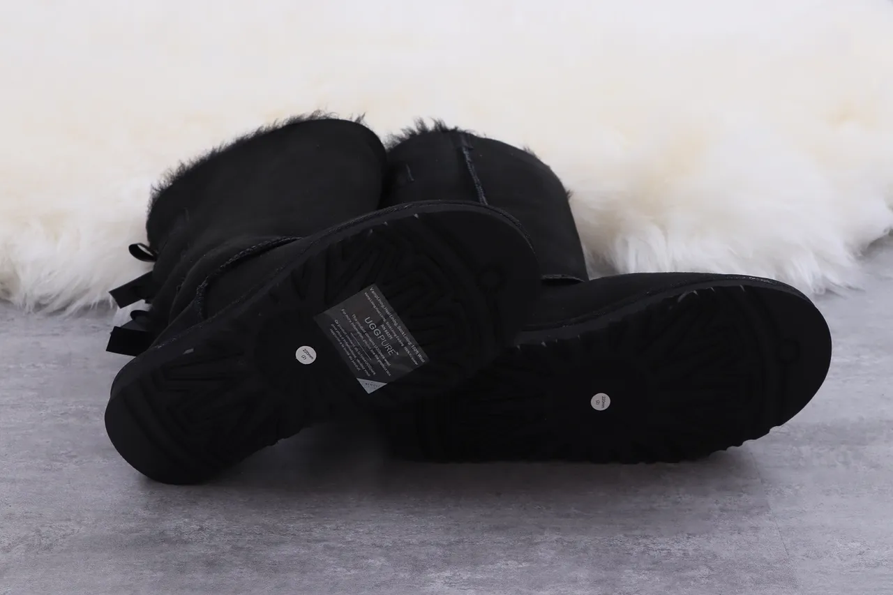 UGG Classic Tall Bow Black Knee Boots