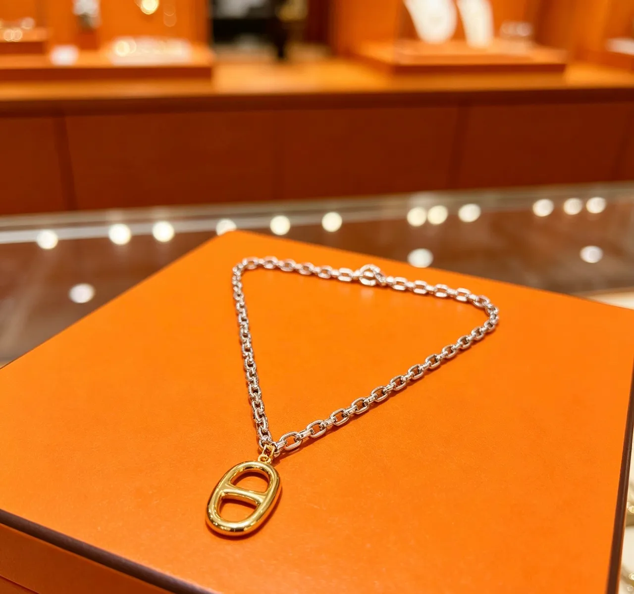 Hermès Chaine d'Ancre Gold and Silver Necklace