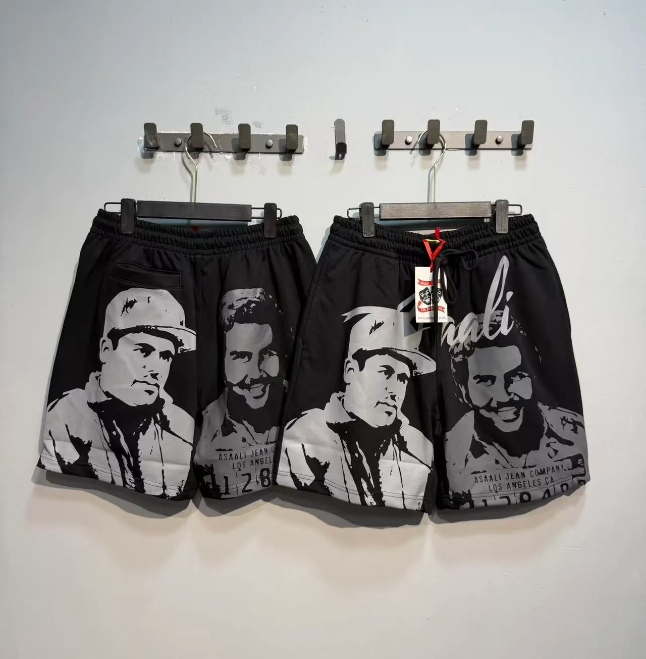 ASAALI JEAN COMPANY Graphic-Print Elastic-Waist Shorts