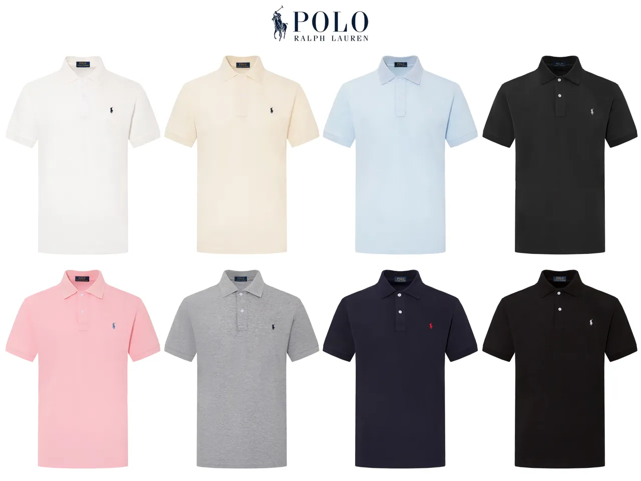 Polo Ralph Lauren Classic Fit Ivory Pique Polo Shirt