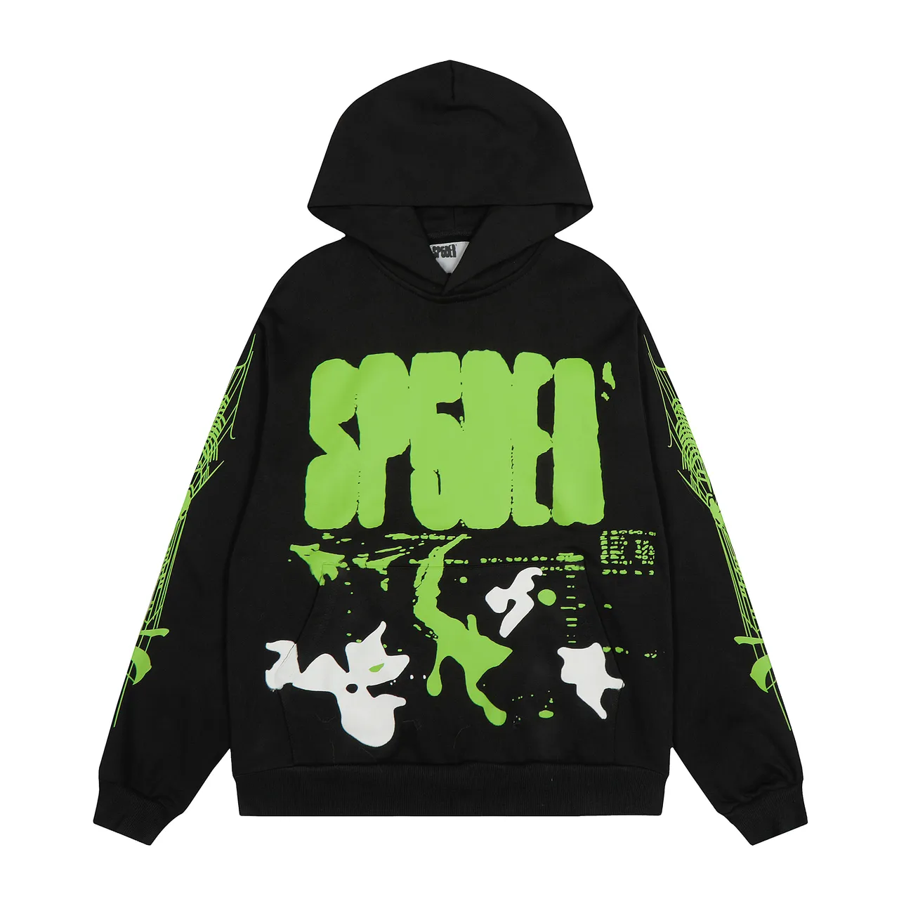 Black and Neon Green Graphic Print Tracksuit
