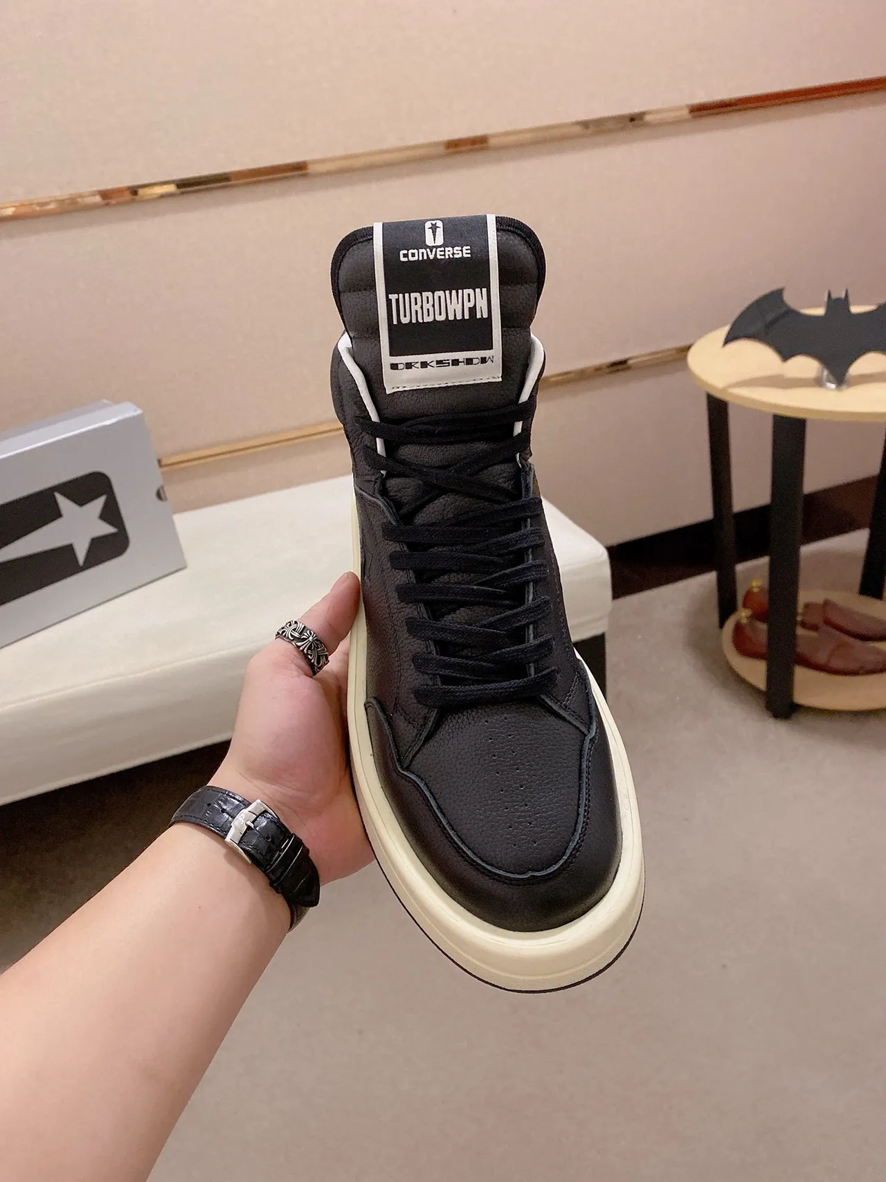 Converse Weapon High-Top Black and Cream Lifestyle Sneakers