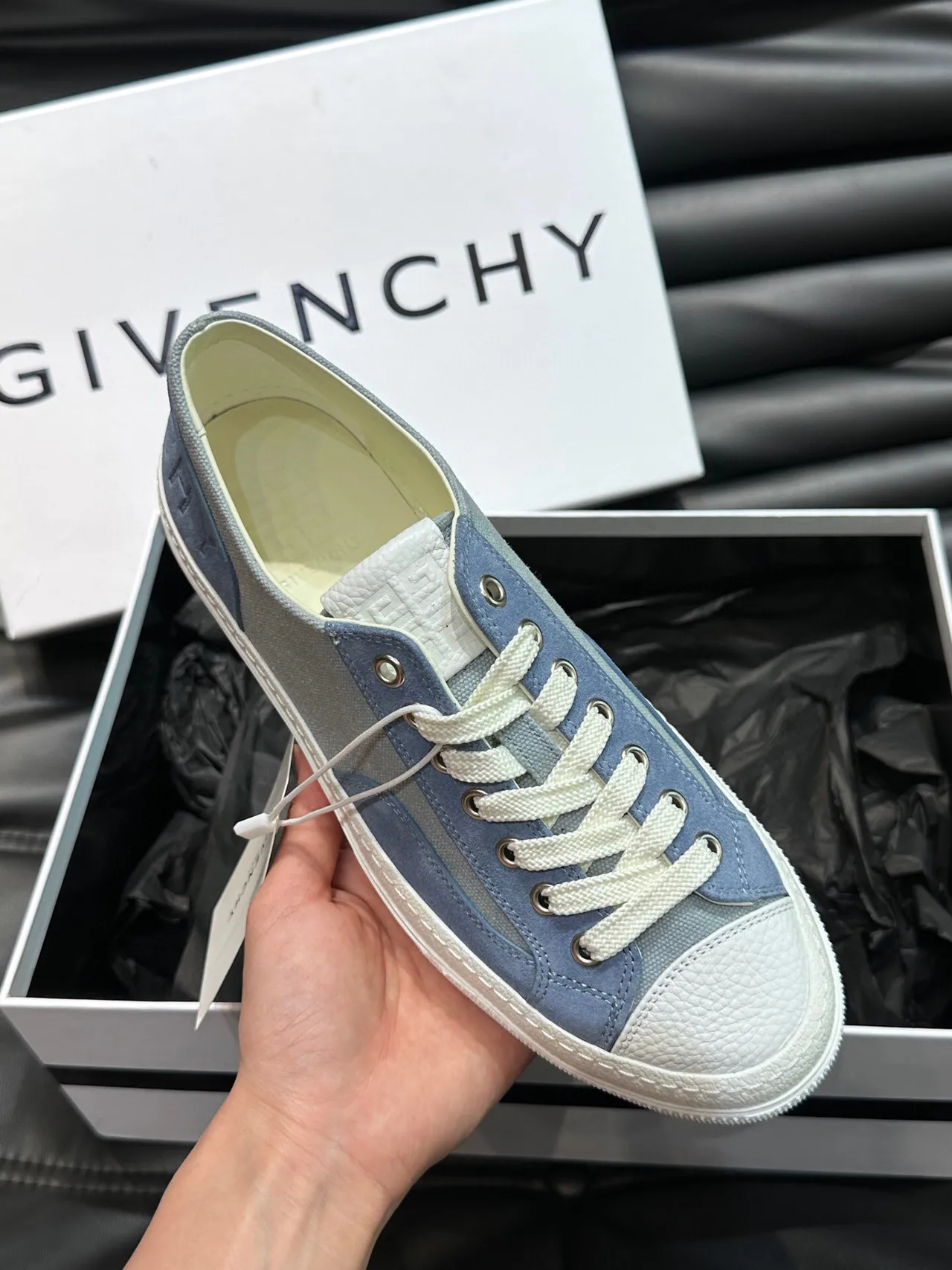 Givenchy Canvas and Suede Low-Top Lifestyle Sneakers