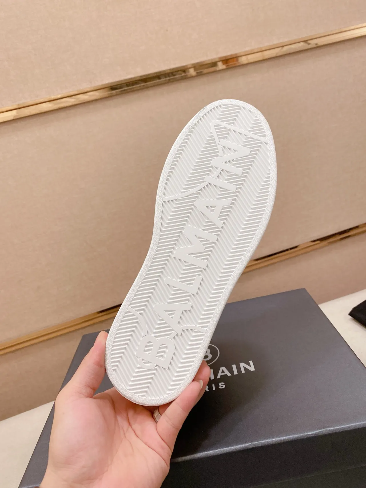 Balmain B-Court Black Embossed Monogram Lifestyle Sneakers