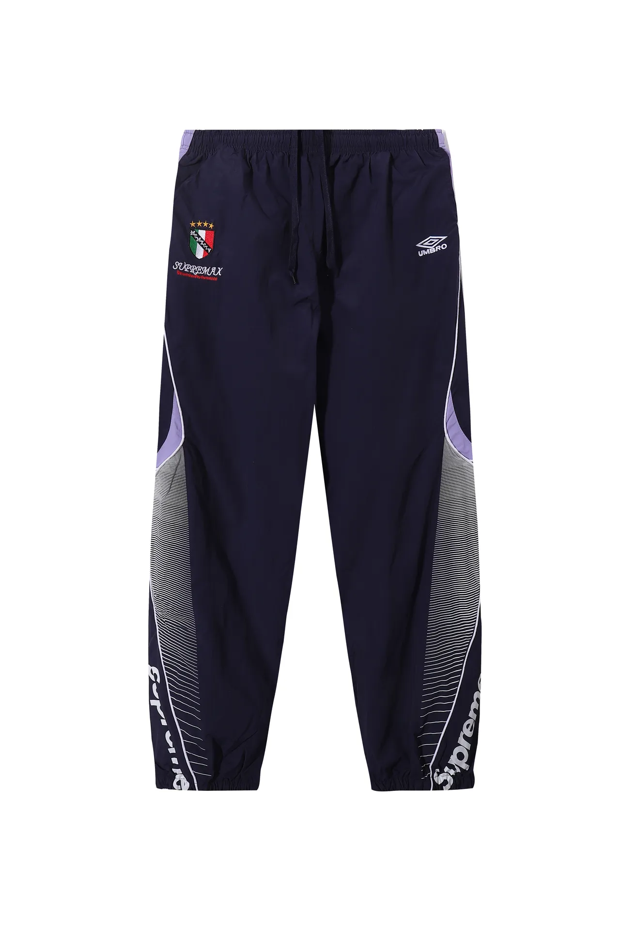 Umbro Navy Purple Track Pants Side Panels Sweatpant