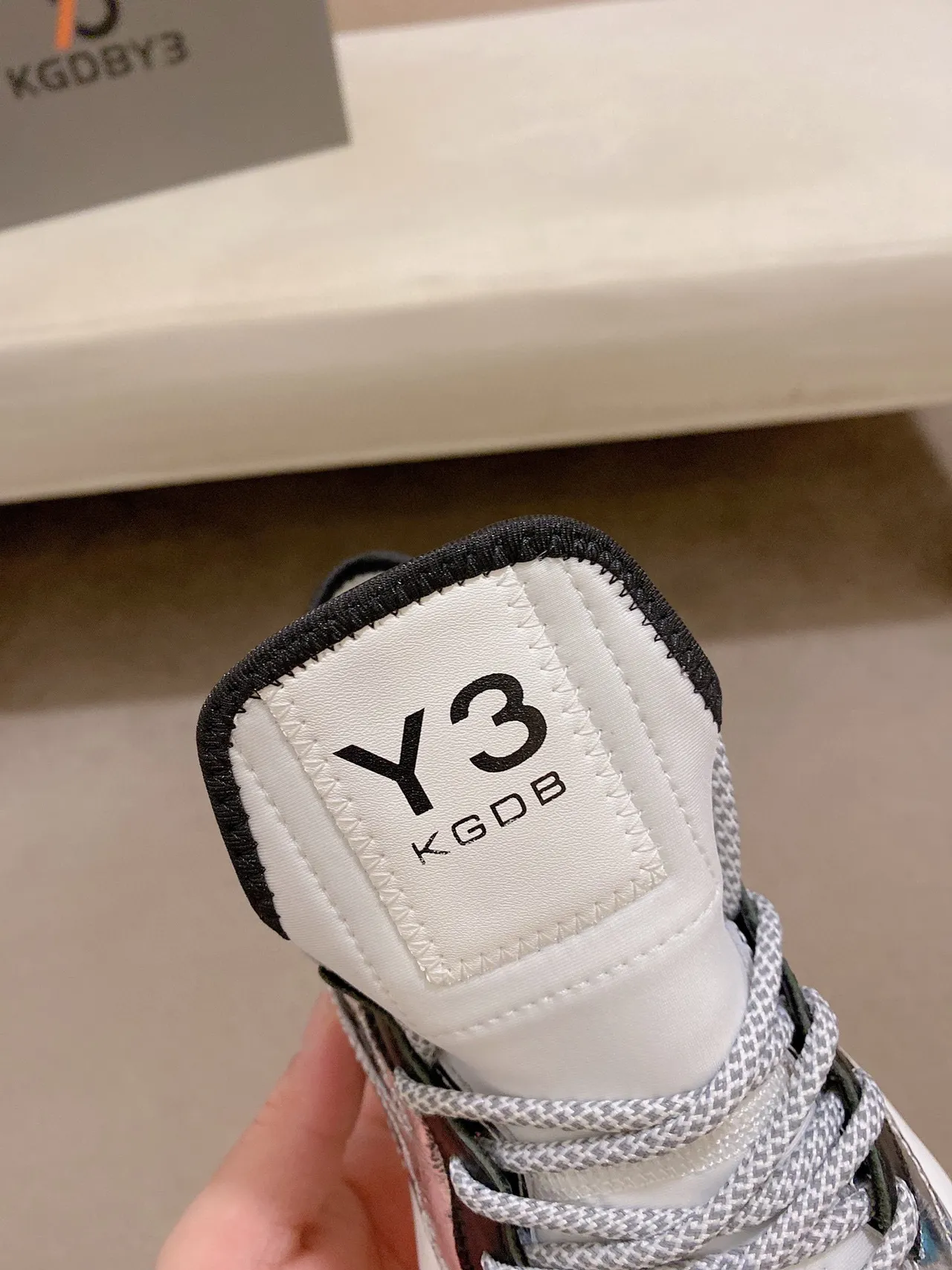 Y-3 KOB Metallic Silver Black Chunky Sneakers