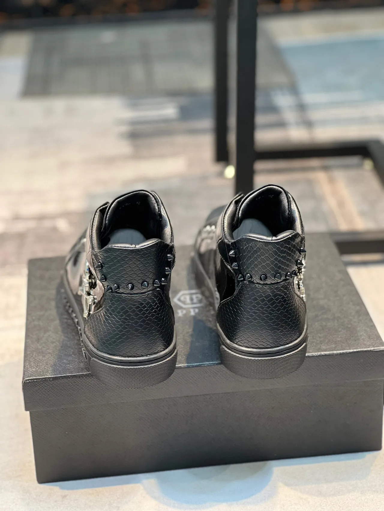Philipp Plein Skull High-Top Black Lifestyle Sneakers