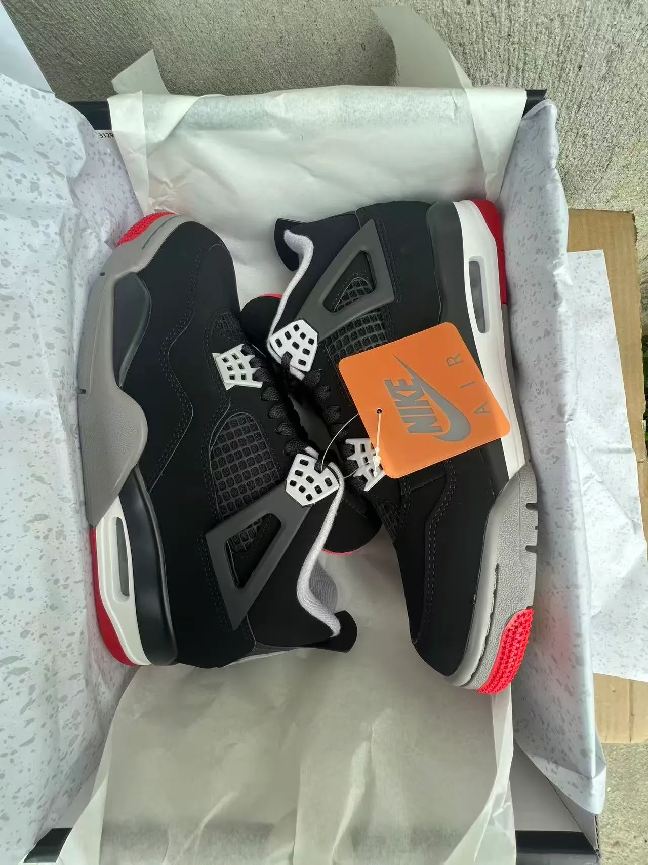 Air Jordan 4 Black Red Gray Basketball Shoes