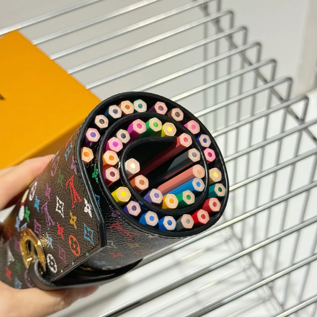 Louis Vuitton Black Multicolor Monogram Coated Canvas Handbag