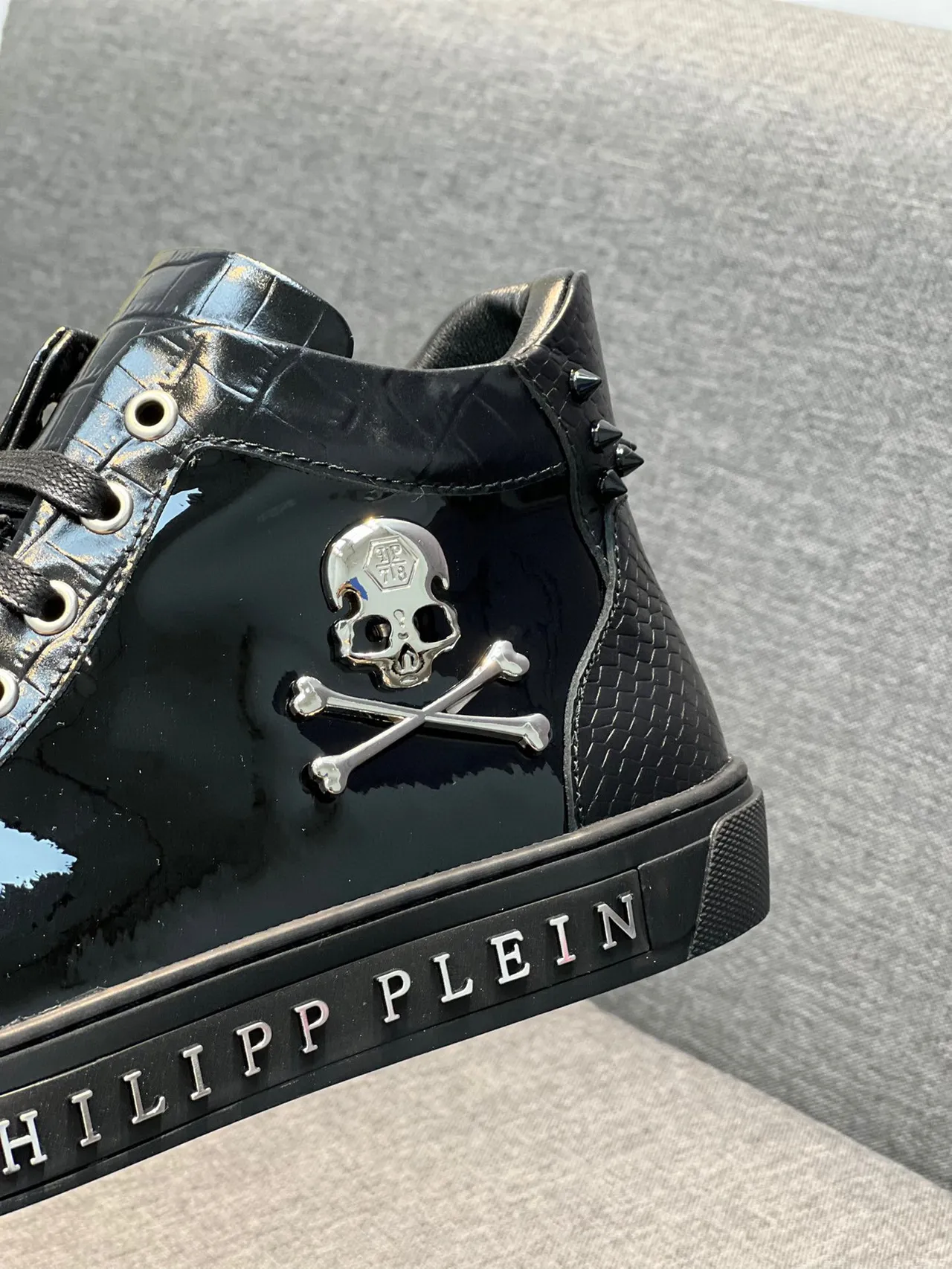 Philipp Plein Skull High-Top Black Lifestyle Sneakers