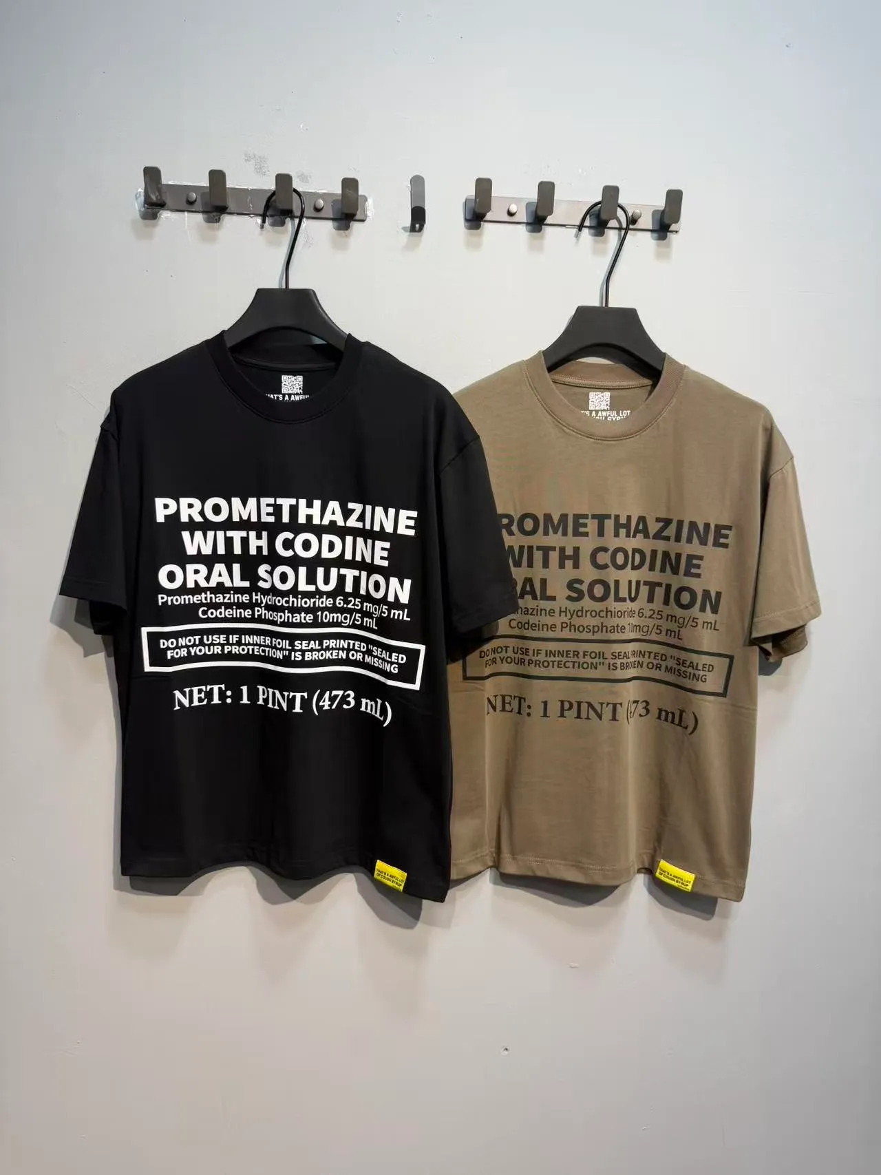 Awake NY Pharmaceutical Label Graphic T-Shirt