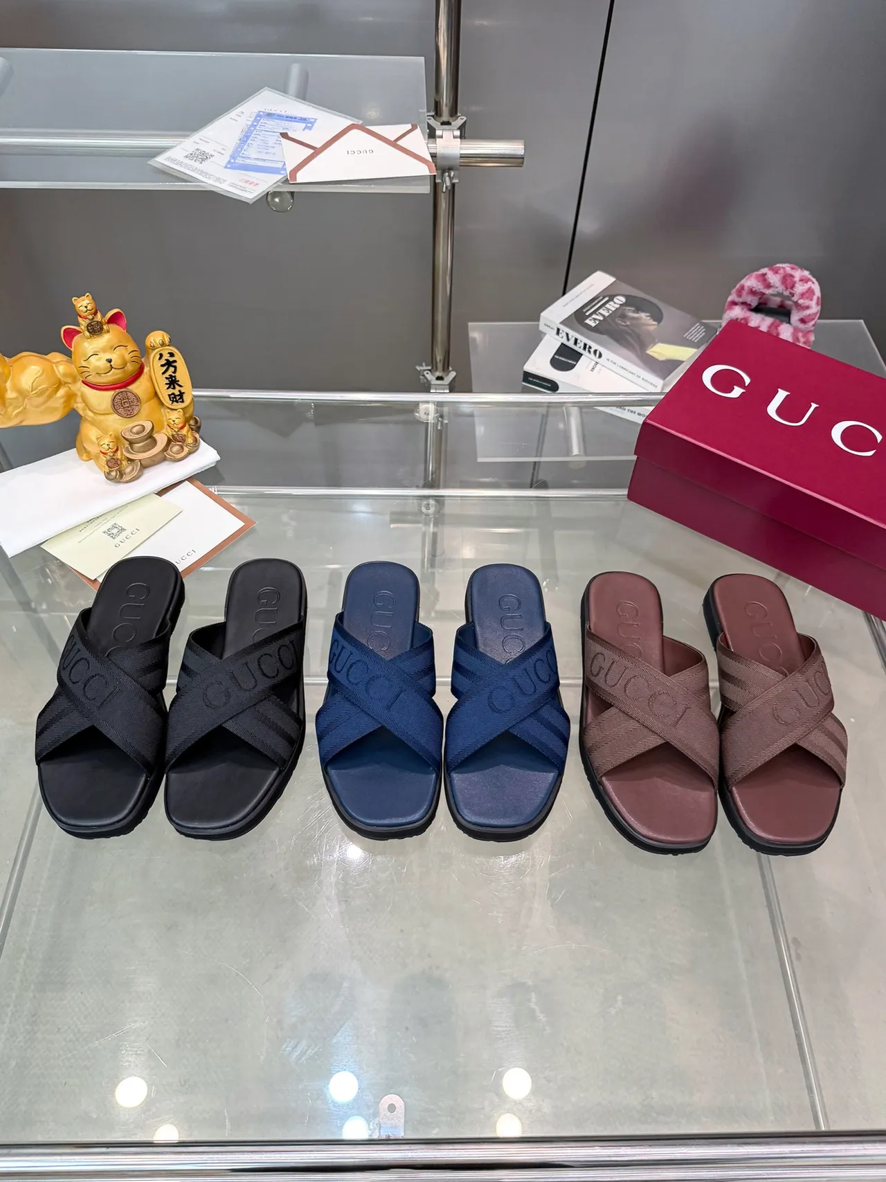 Gucci Logo Strap Slide Casual Sandals