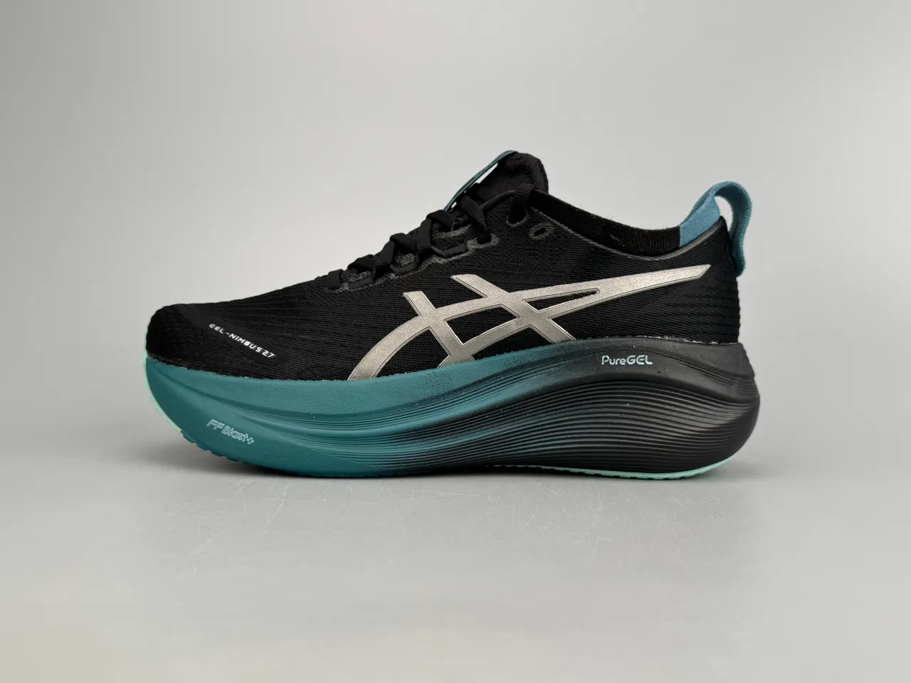 ASICS Gel-Nimbus 27 Black Teal Running Shoes