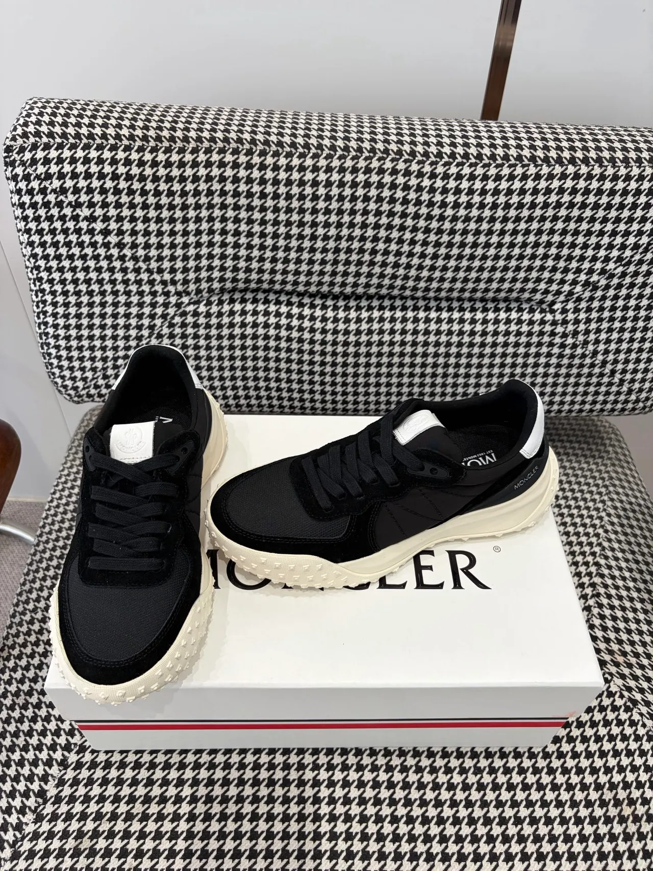 Moncler Black and Off-White Lifestyle Sneaker