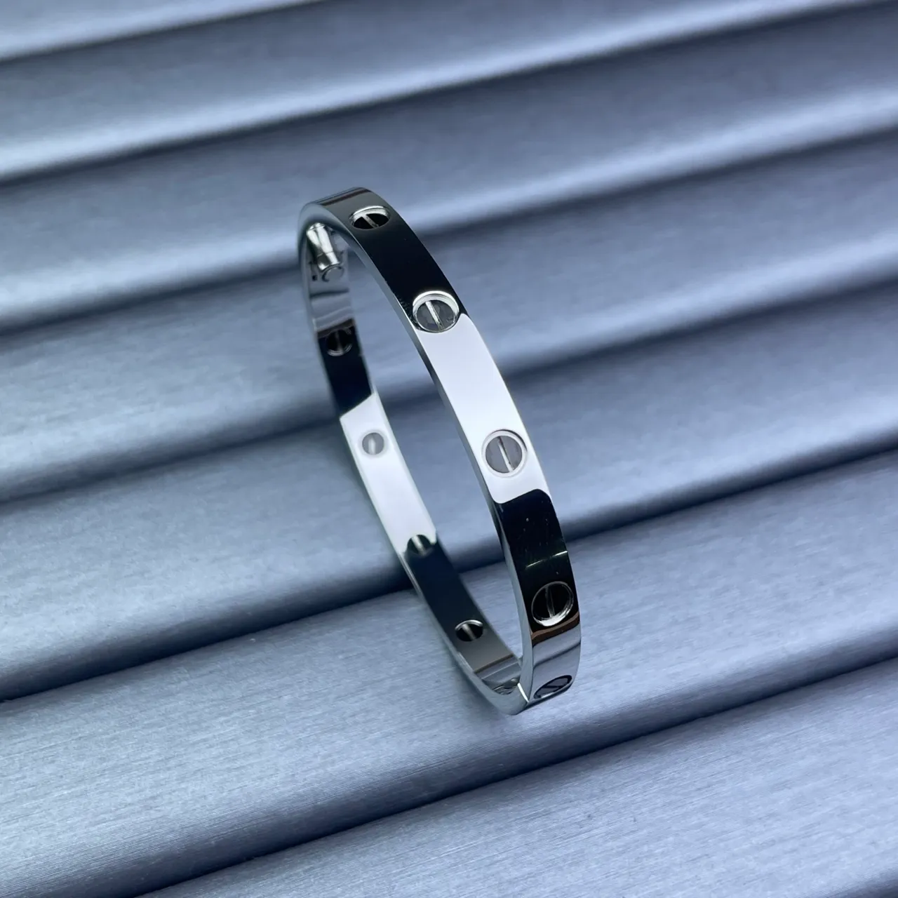 Cartier Love Polished Stainless Steel Screw-Motif Bracelet