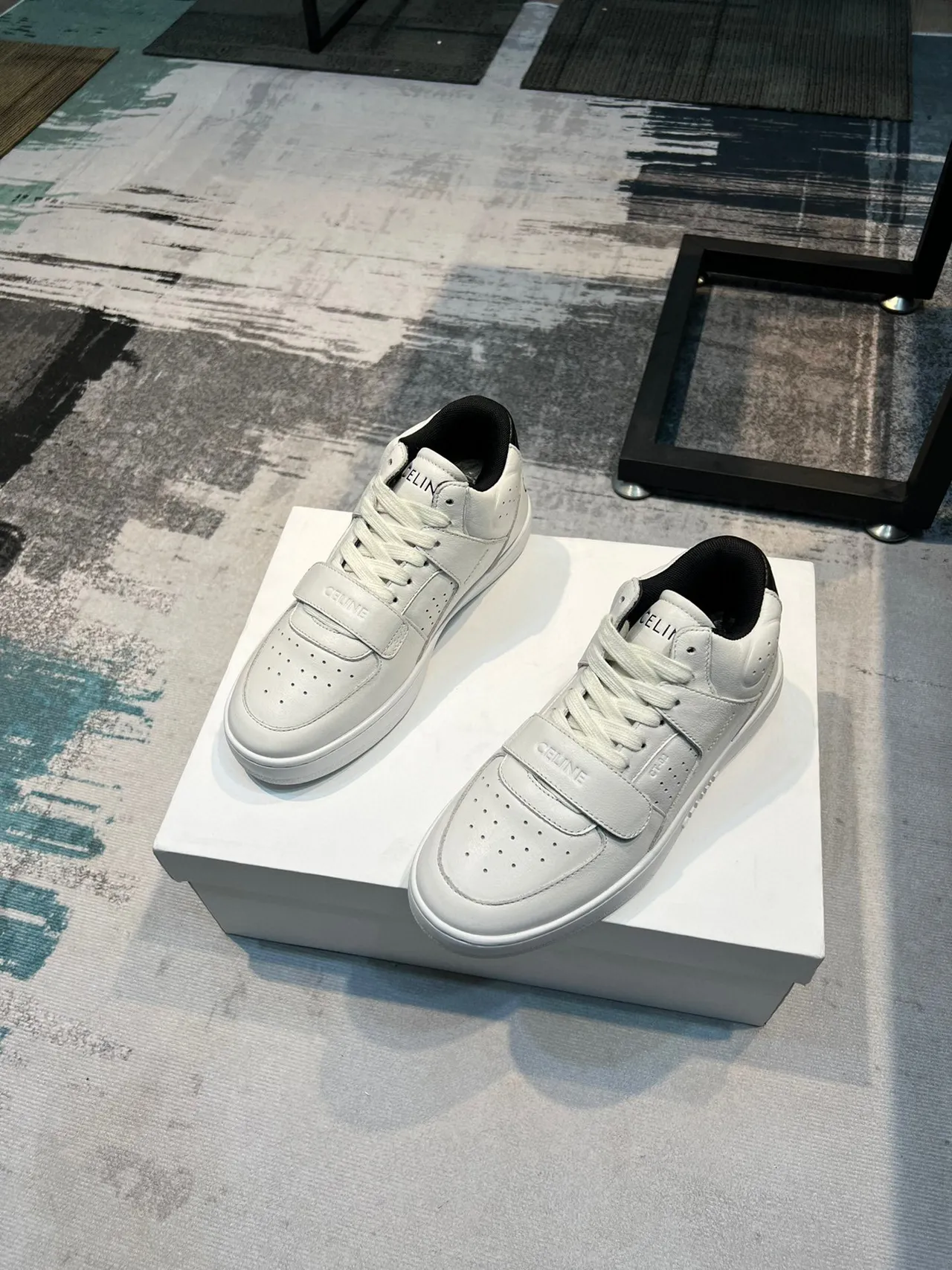 Celine CT-01 White Leather Lifestyle Sneakers