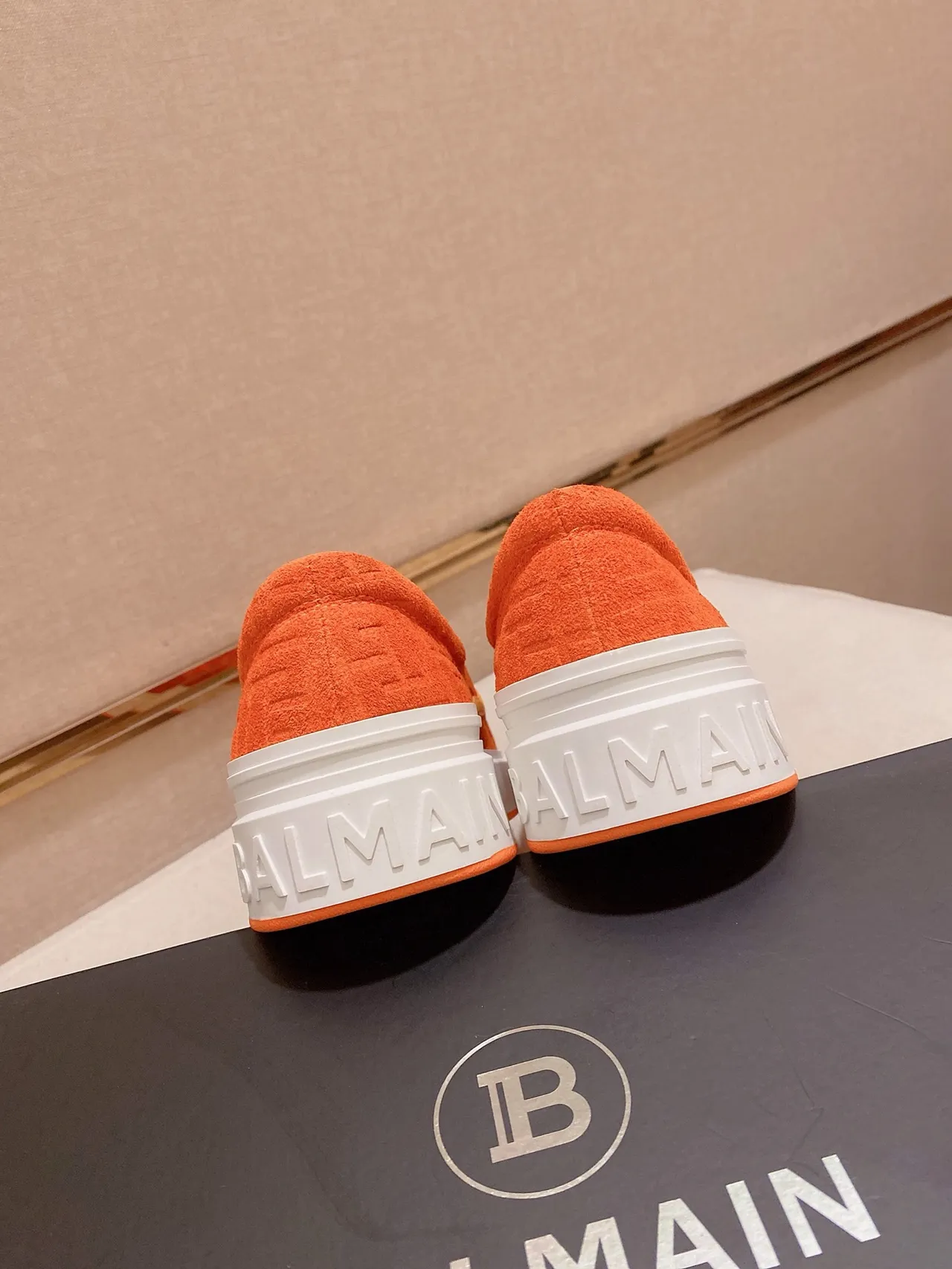 Balenciaga Speed Trainer Orange Embossed Monogram Slip-On Lifestyle Sneakers