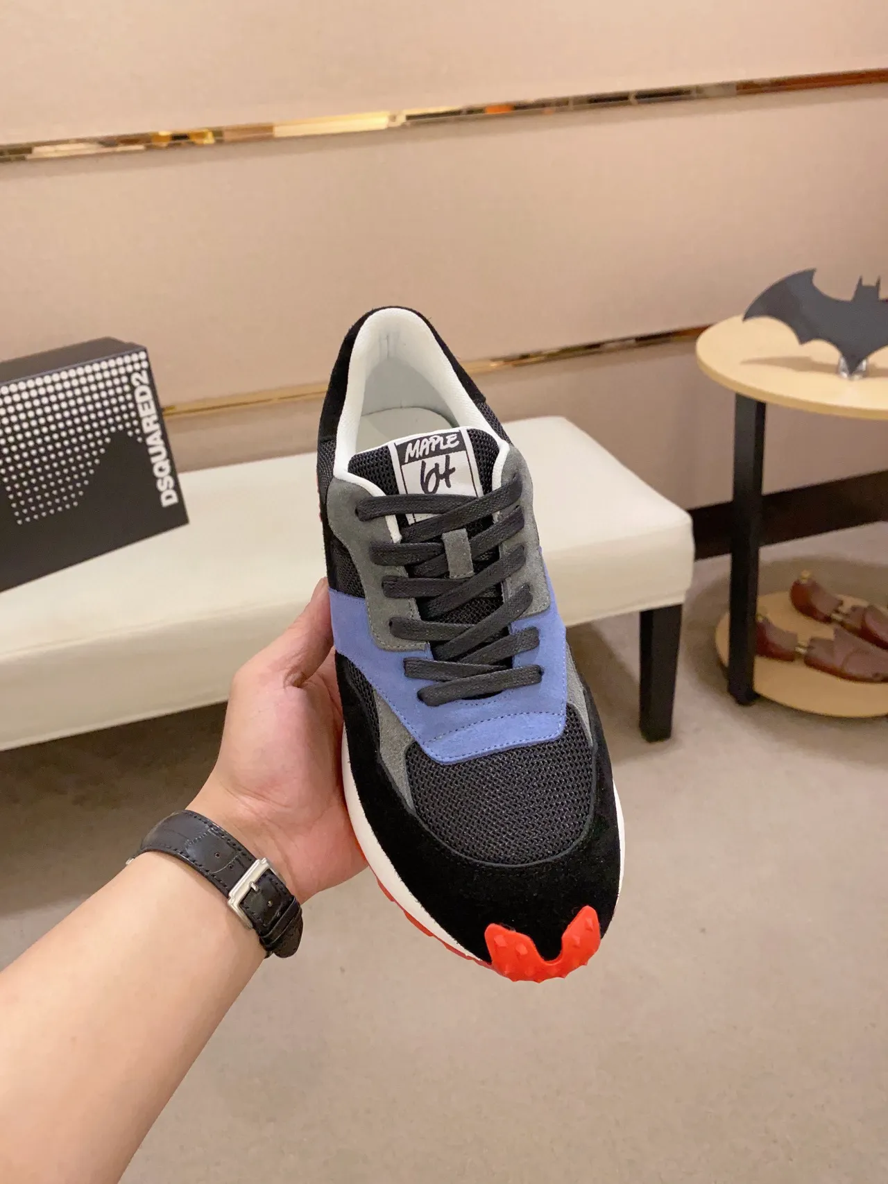 Dsquared2 ICON Black Blue Red Chunky Sneakers
