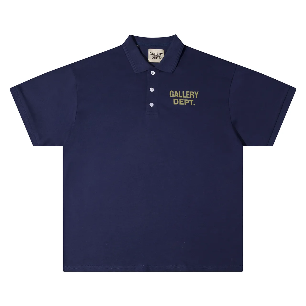 Gallery Dept Embroidered Logo Black Navy Polo Shirt